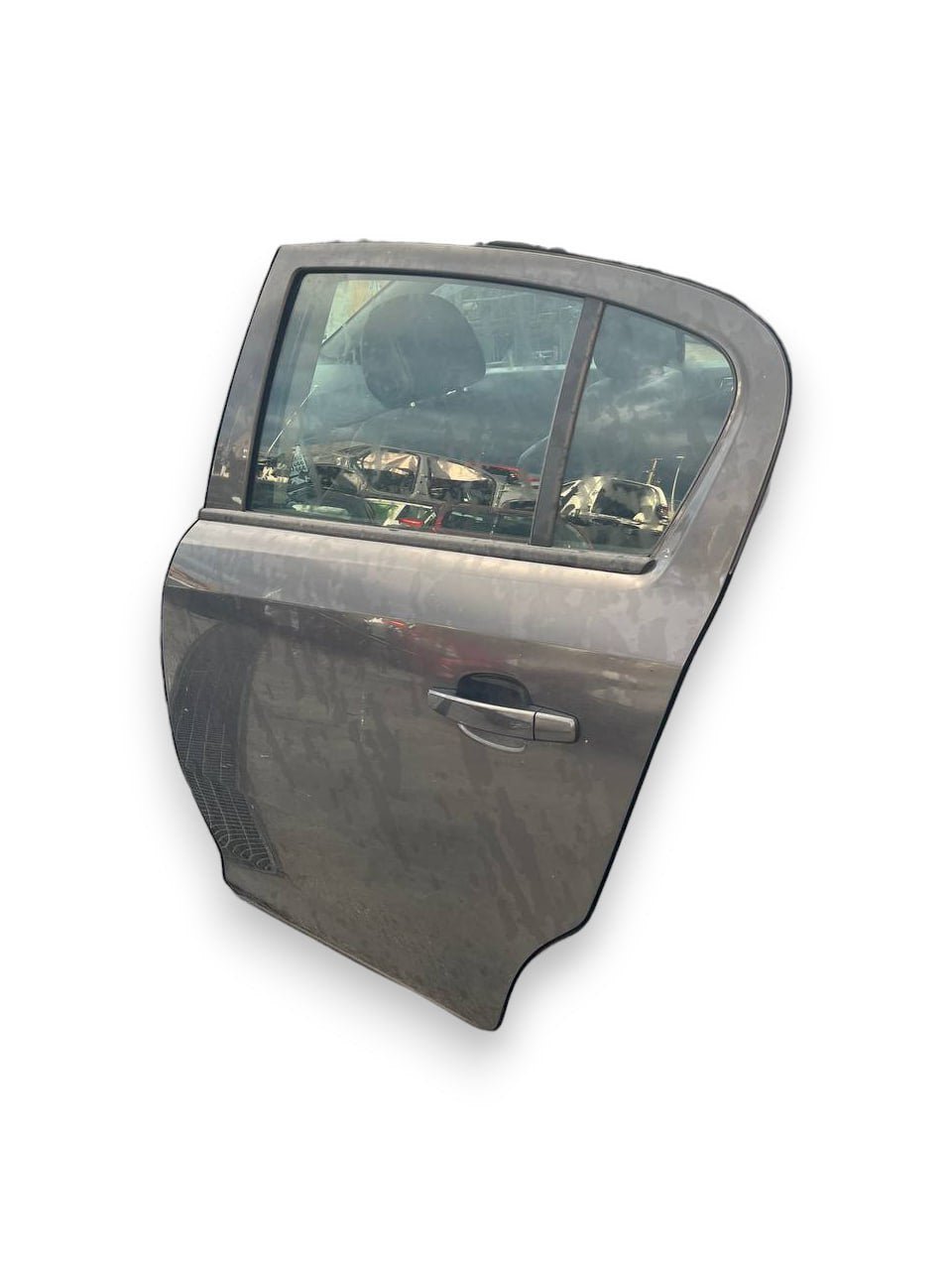 Porta posteriore sinistra grigio scuro Opel Corsa D (2006-2014) / portiera / sportello