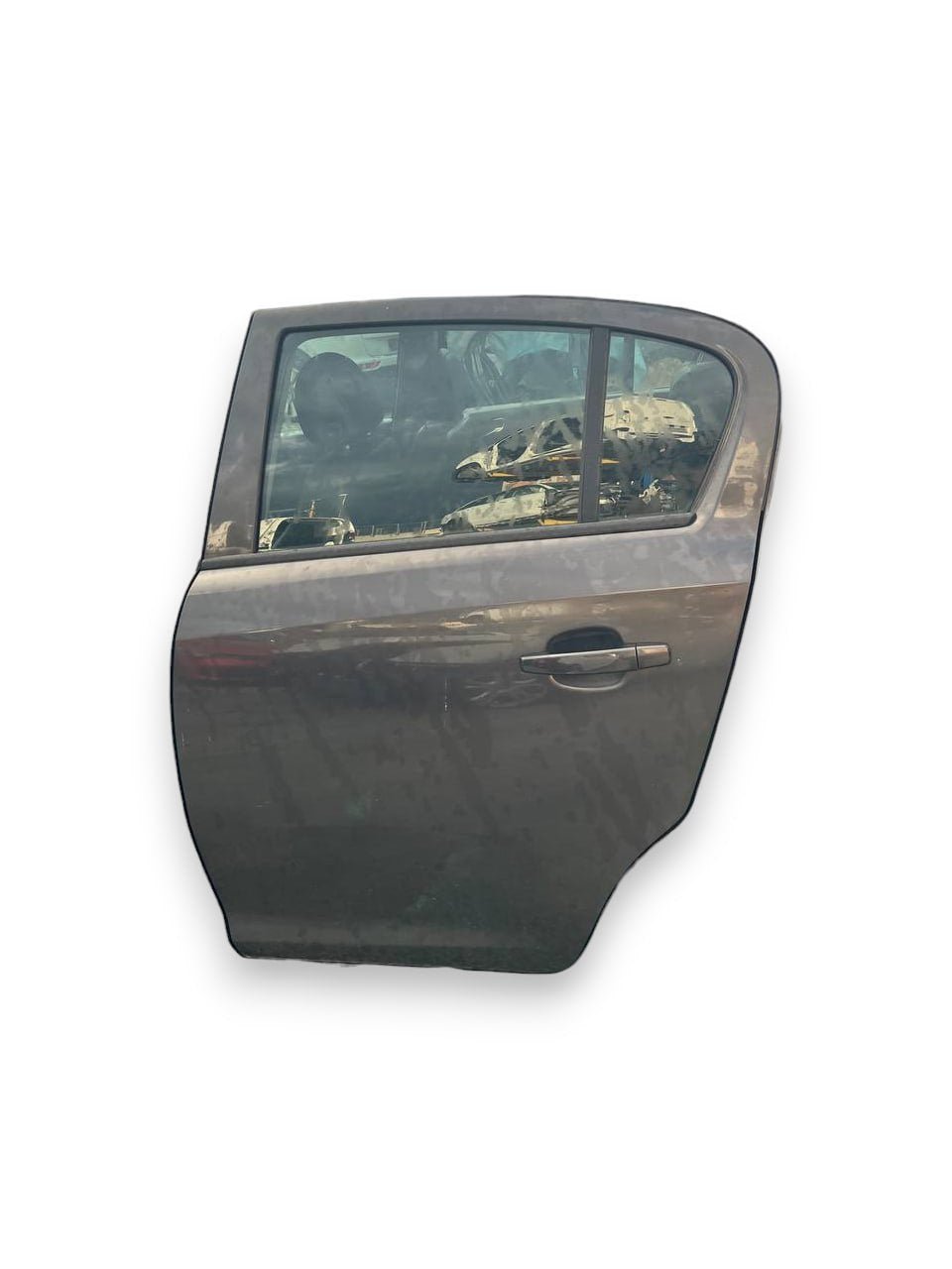 Porta posteriore sinistra grigio scuro Opel Corsa D (2006-2014) / portiera / sportello