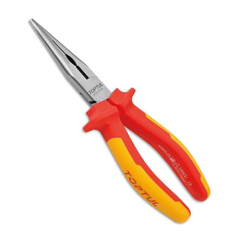 Pinza Becco Lungo Isolata VDE Lunghezza 160 mm | Marca Toptul BIBA-RICAMBI
