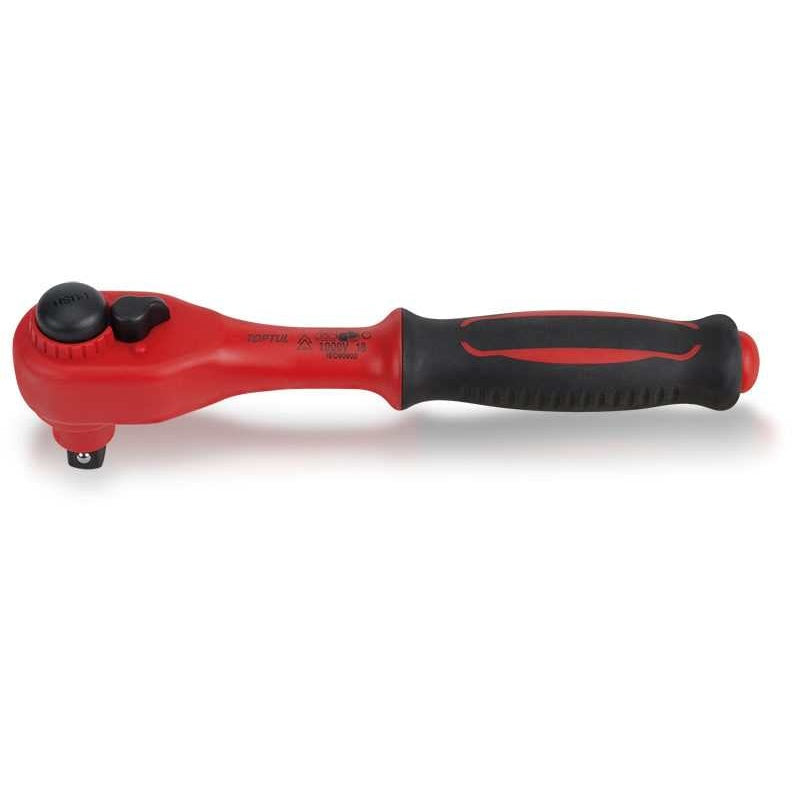 Cricchetto Reversibile Sgancio Rapido Isolato VDE Attacco 1/2" | Lunghezza 255 mm Marca Toptul BIBA-RICAMBI
