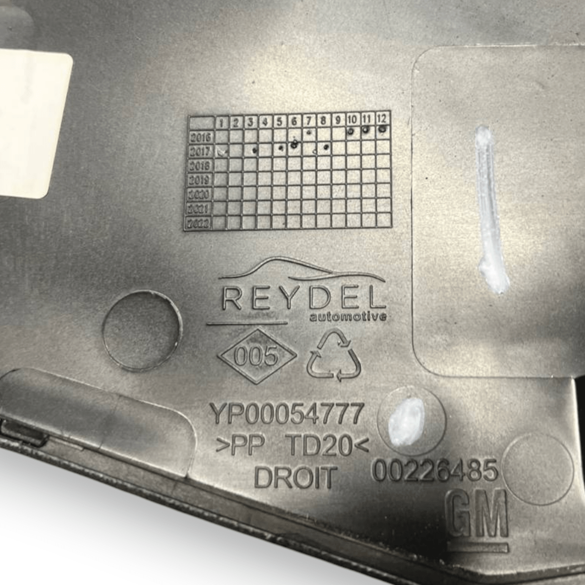 Rivestimento / Montante destro (dx) Opel Grandland X (2017 -) YP00054777