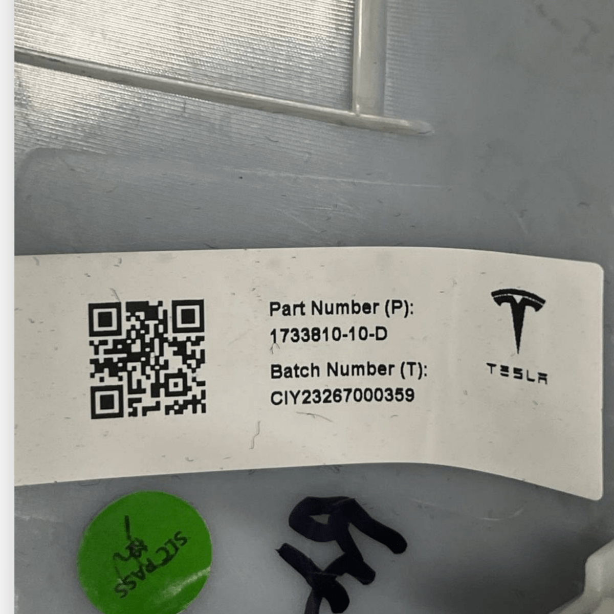 Rivestimento Montante inferiore sinistro (sx) Tesla Model 3 (2021 -) cod: 1733810-10-D