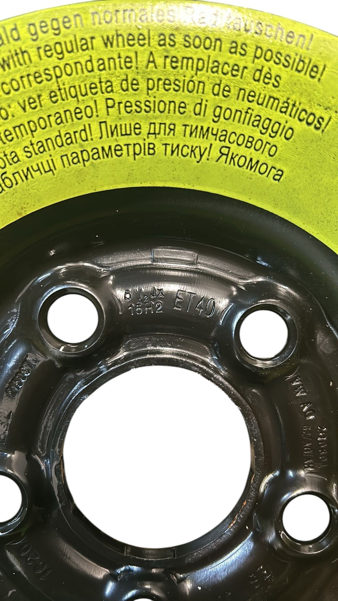 Ruota Di Scorta + Kit Riparazione Volkswagen Polo (AW1) (2017 > ) 185-65 R15