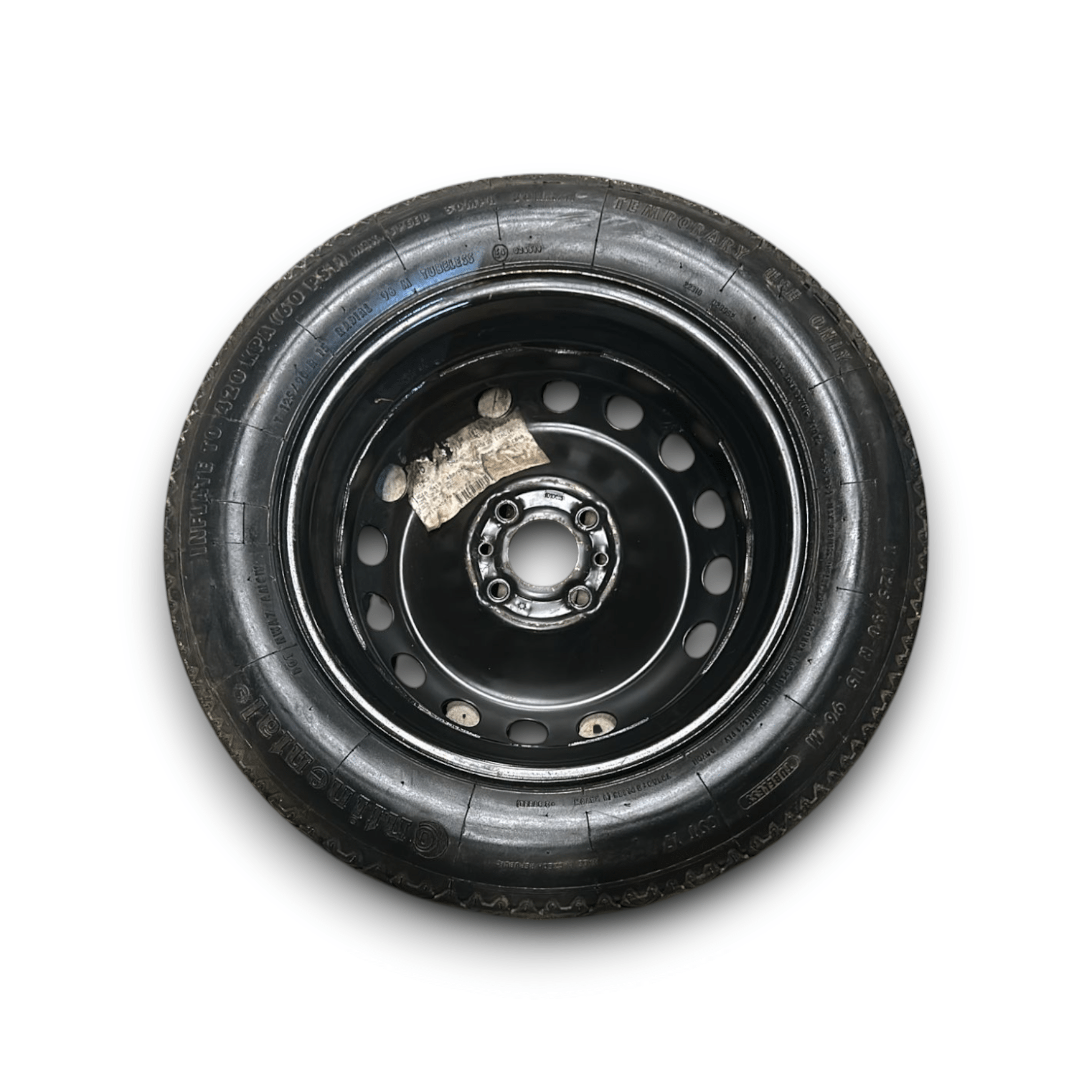 Ruota / Ruotino Di Scorta Nero Raggio 15 lancia Delta (2008 > 2014) cod:00517645070 125/90 r15