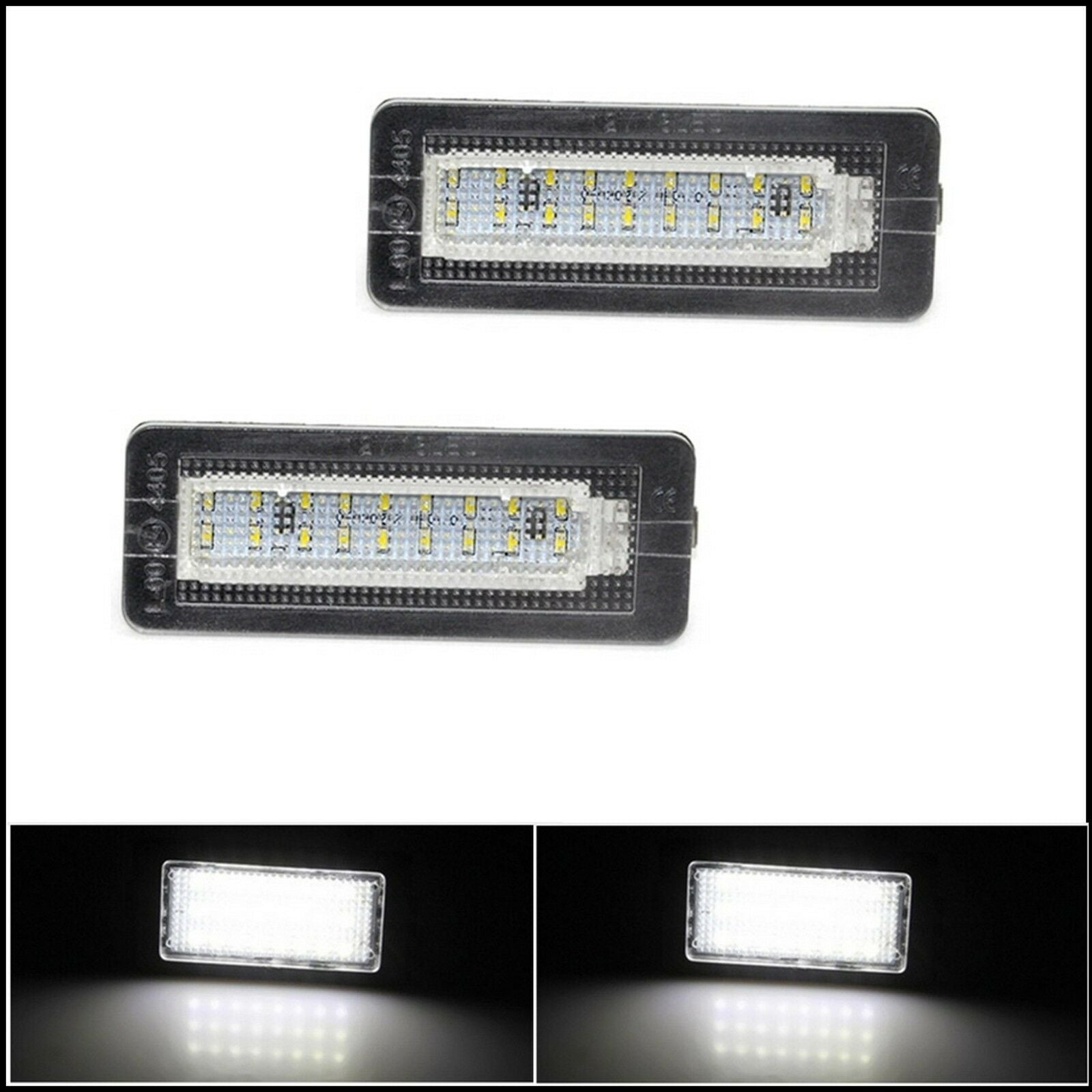 Coppia Lampadine Placchette Luci Targa Led Specifiche BIBA-RICAMBI