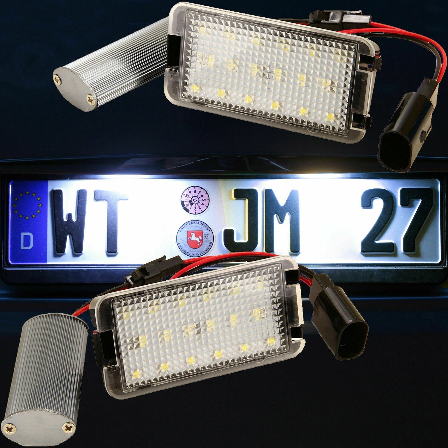 Lampadine Placchette Luci Targa Led Specifiche Adattabile Seat Toledo III dal 2004-2009 BIBA-RICAMBI