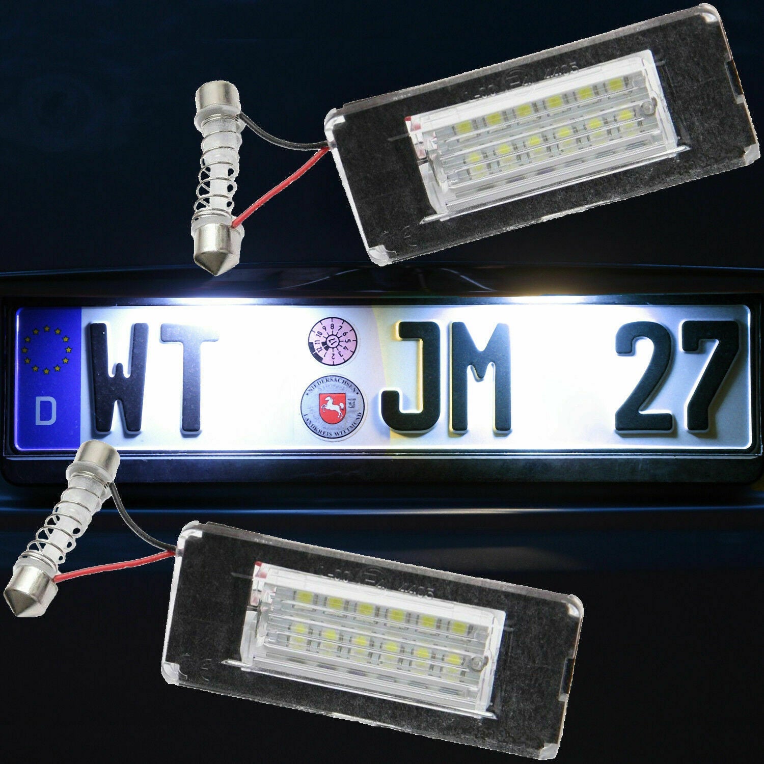 Lampadine Placchette Luci Targa Led Specifiche Adattabile Mini (R56) dal 2005-2014 BIBA-RICAMBI