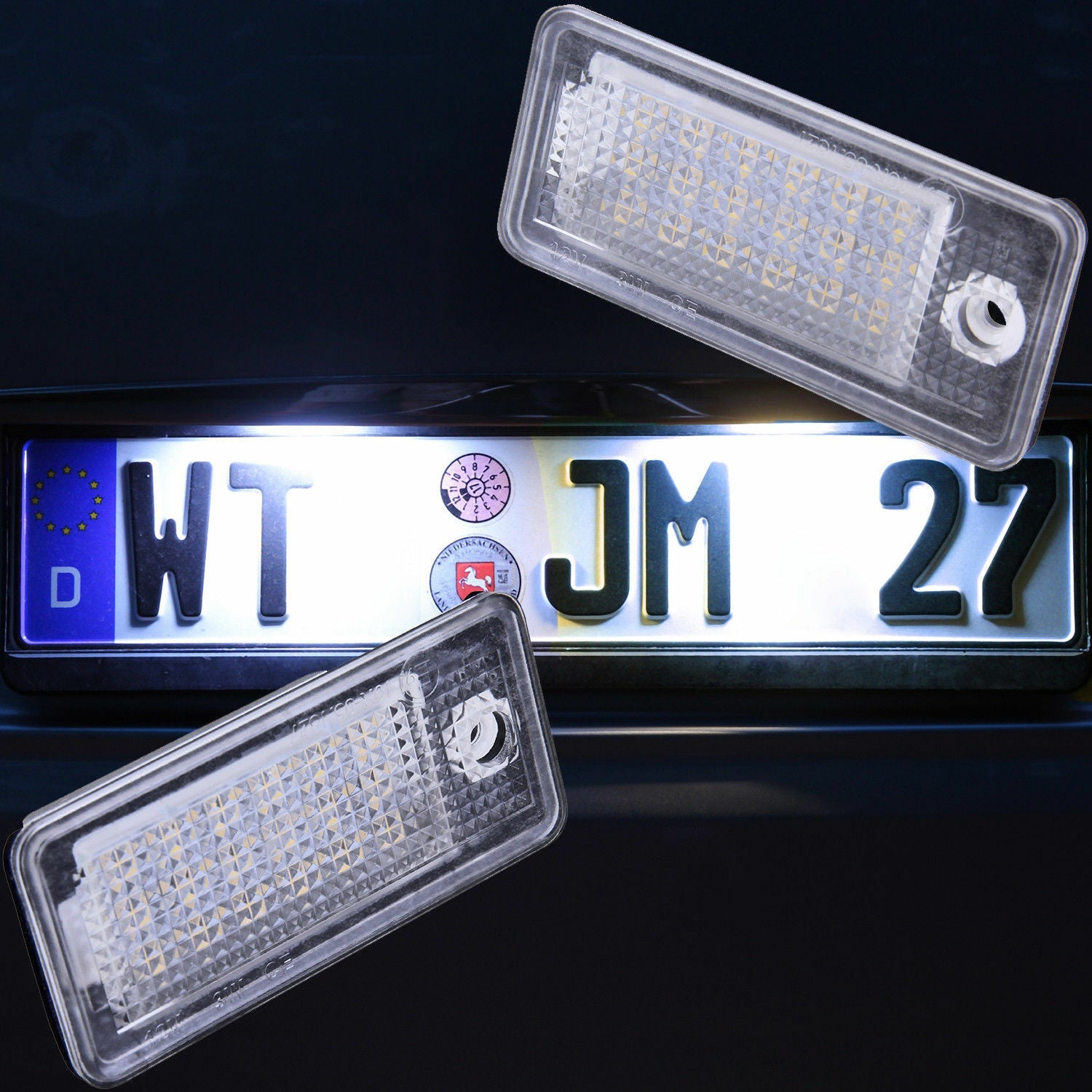 Lampadine Placchette Luci Targa Led Specifiche Adattabile Audi A3 II dal 2003-2015 BIBA-RICAMBI