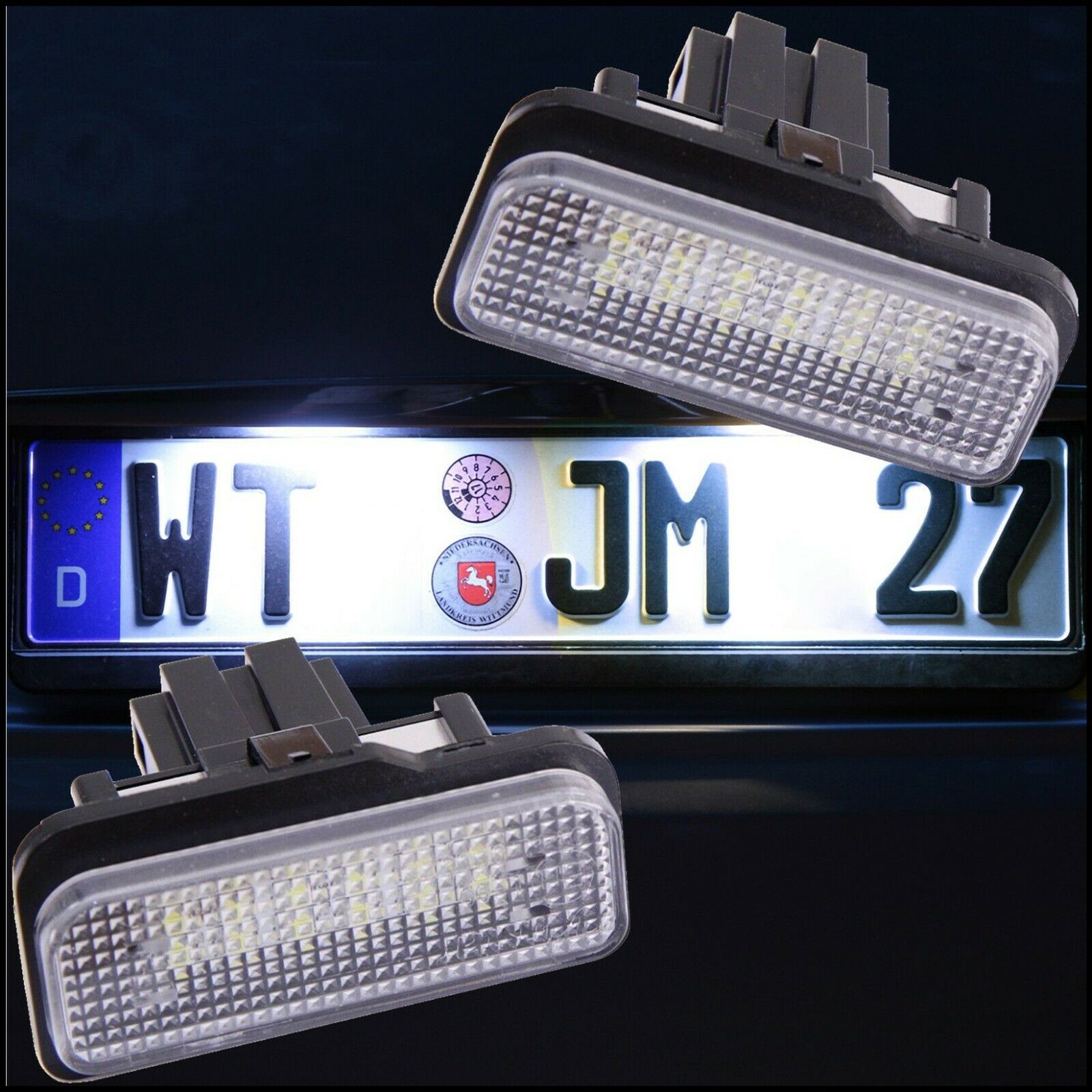 Lampadine Placchette Luci Targa Led Specifiche Adattabile Mercedes-Benz CLS I (C219) dal 2004-2011 BIBA-RICAMBI
