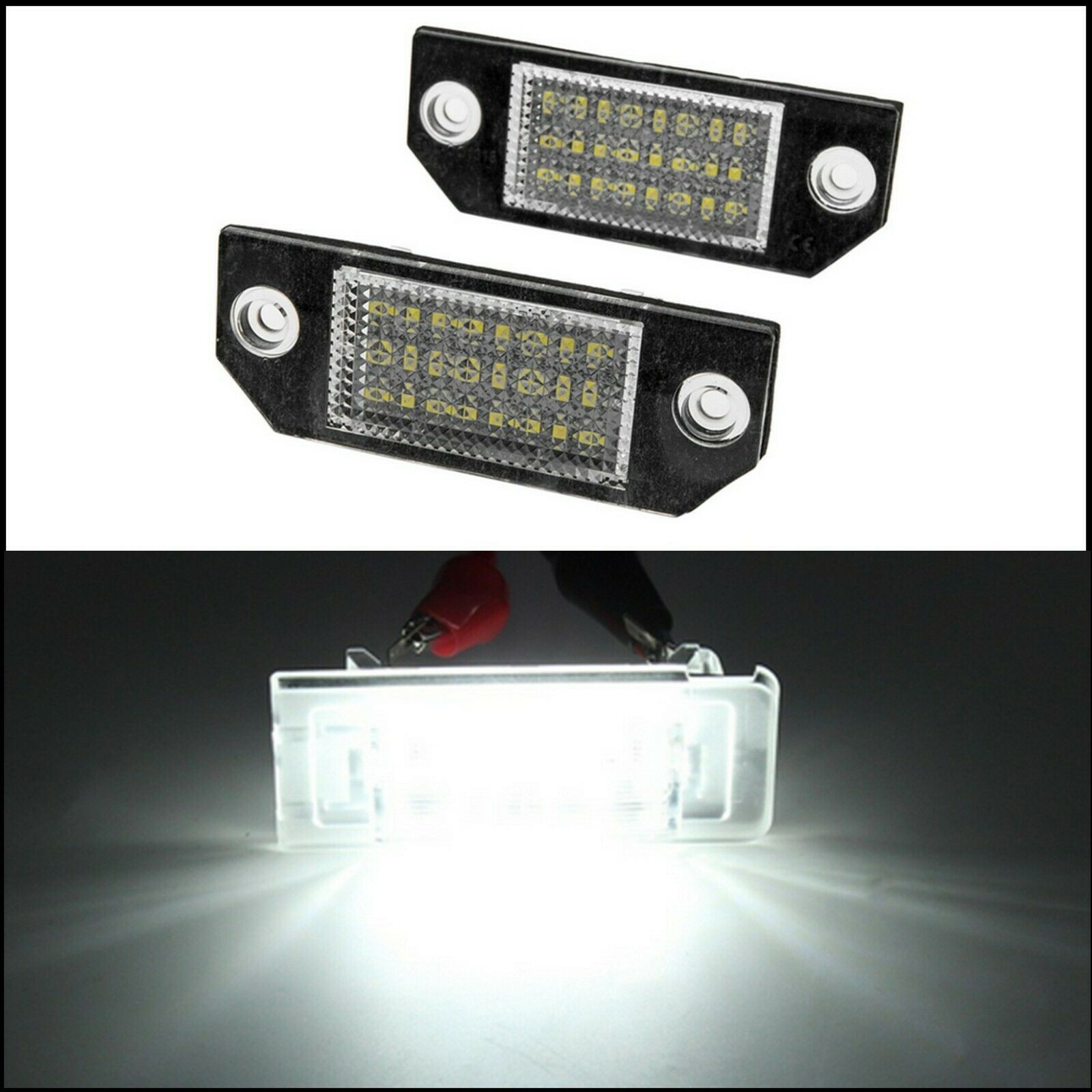 Lampadine Placchette Luci Targa Led Specifiche Per Ford Focus II dal 2004-2013 BIBA-RICAMBI