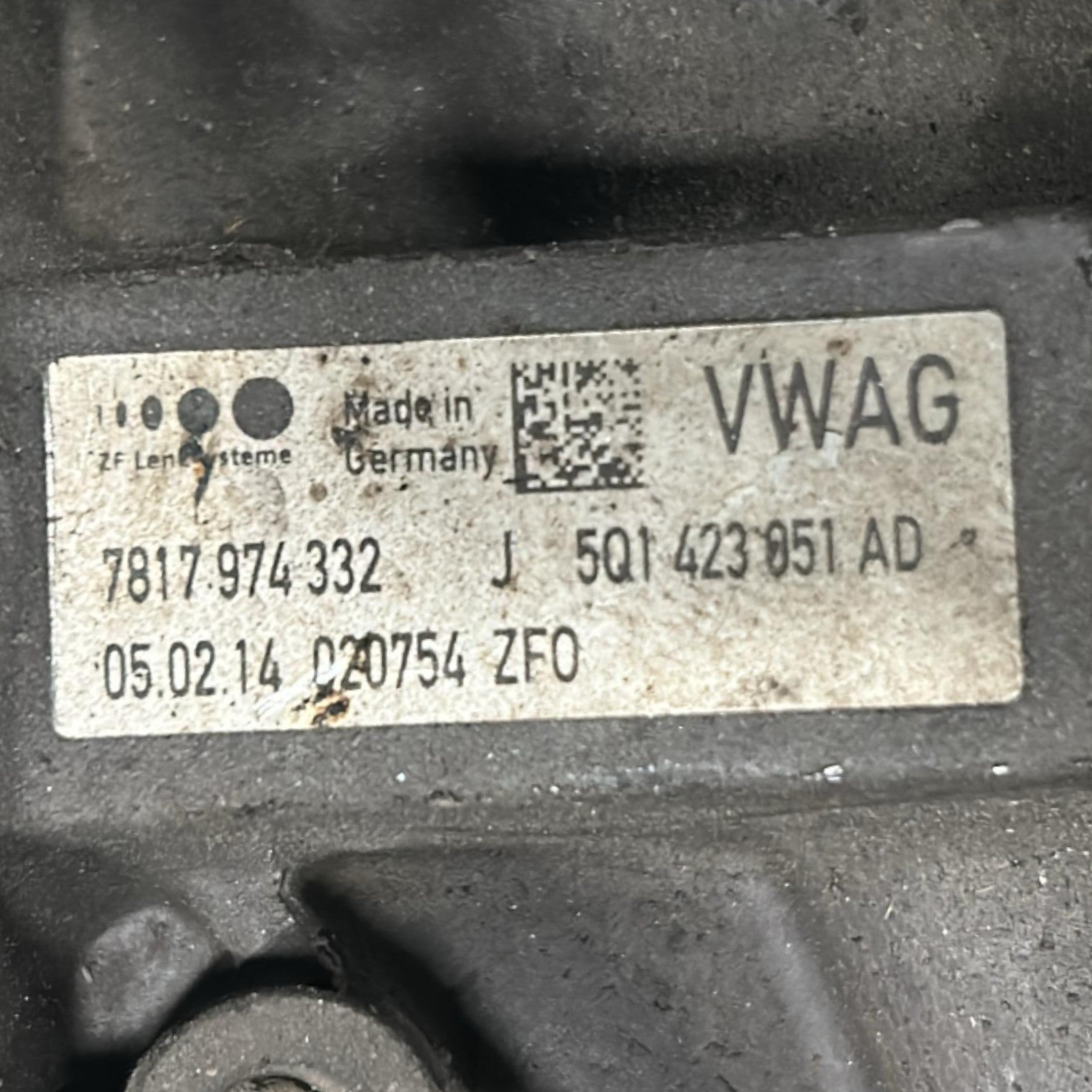 Scatola Dello Sterzo Volkswagen Golf VII cod.5Q1423051AD 1.6 Diesel (2012 > 2019) cod.7817974332 cod.7805501735 cod.7802277765 Scatola Guida