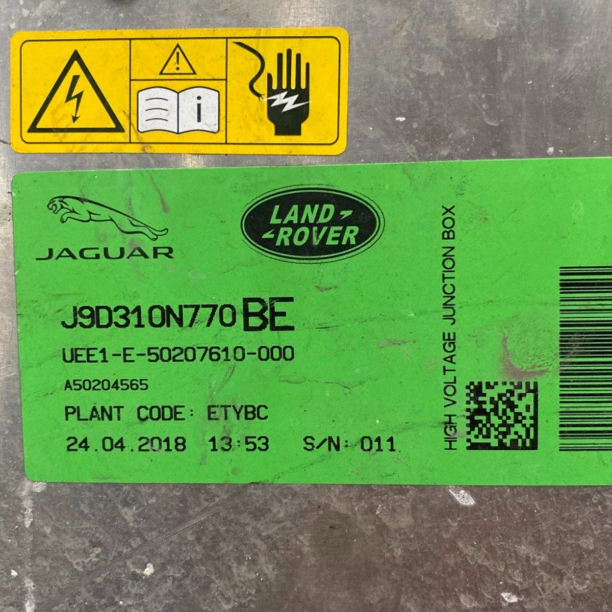 Scatola di giuntura alta tensione + cablaggio jaguar i-pace elettrico Cod: j9d310n770be (2018-)
