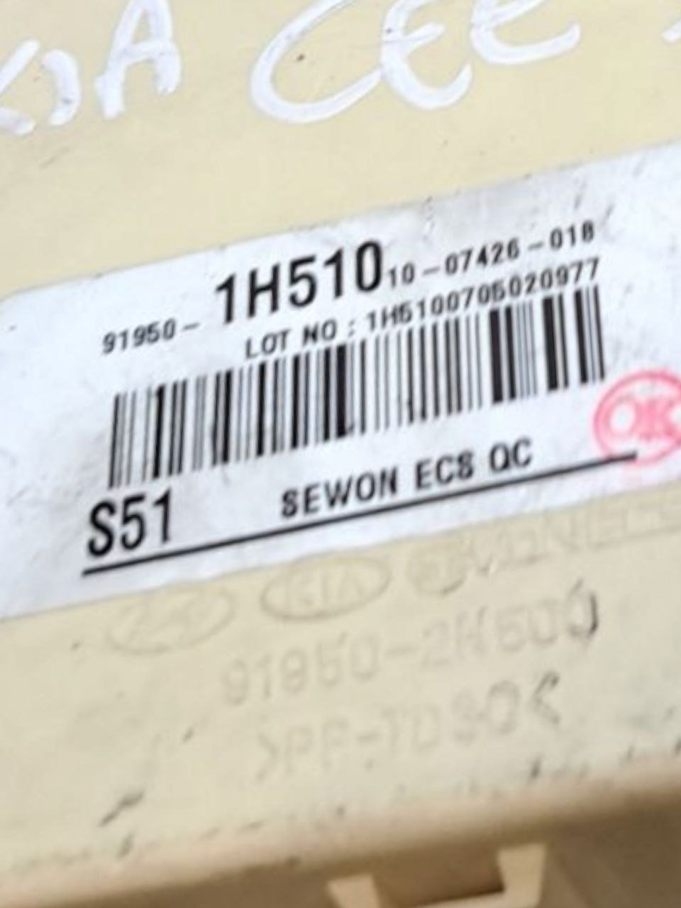 Scatola Fusibili Centralina Portafusibili Kia Cee'd 1.6 Diesel(2006-2012) COD:91950-2h500