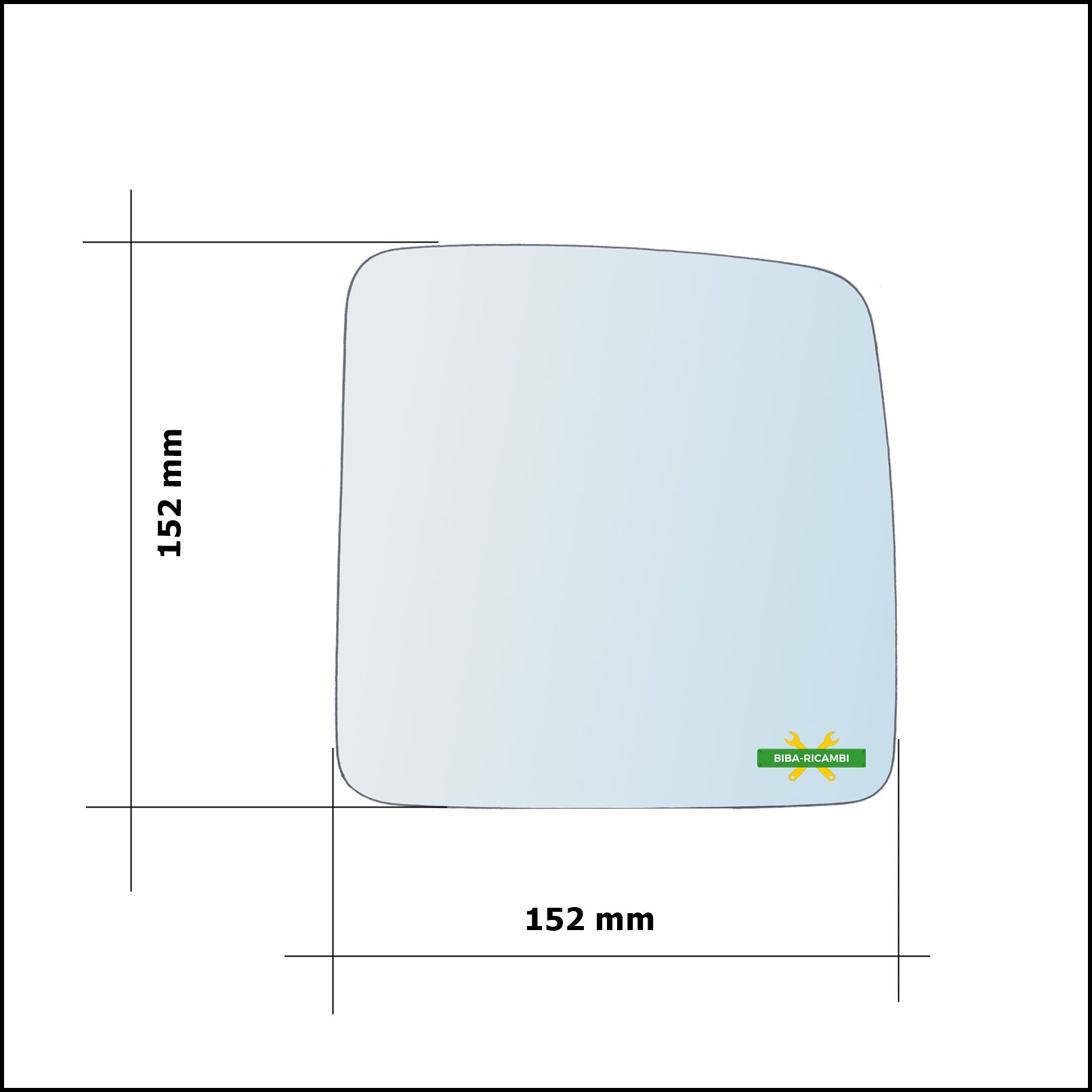 Vetro Specchio Retrovisore Asferico Lato Dx-Passeggero Per Suzuki Jimny I (SN) solo dal 2007> BIBA-RICAMBI