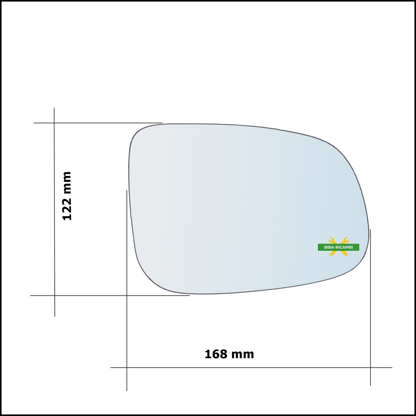 Vetro Specchio Retrovisore Lato Sx-Guidatore Per Jaguar XJ (X351) dal 2009> BIBA-RICAMBI