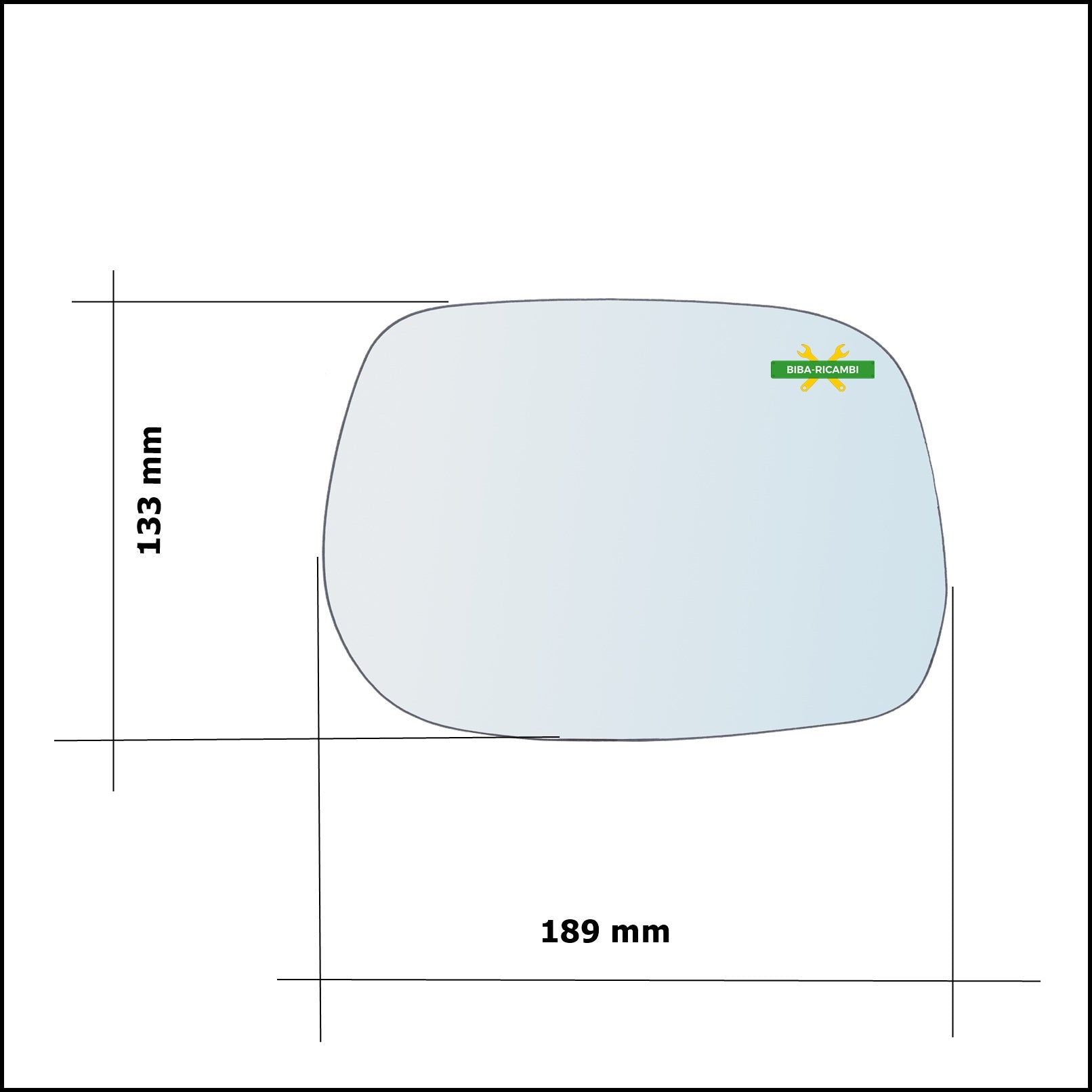 Vetro Specchio Retrovisore Asferico Lato Dx-Passeggero Per Toyota Rav 4 II (A2) solo dal 2000-2003 BIBA-RICAMBI