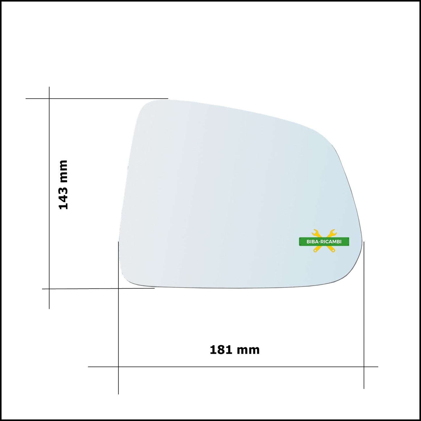 Vetro Specchio Retrovisore Lato Dx-Passeggero Per Chevrolet Captiva (C100) dal 2006> BIBA-RICAMBI