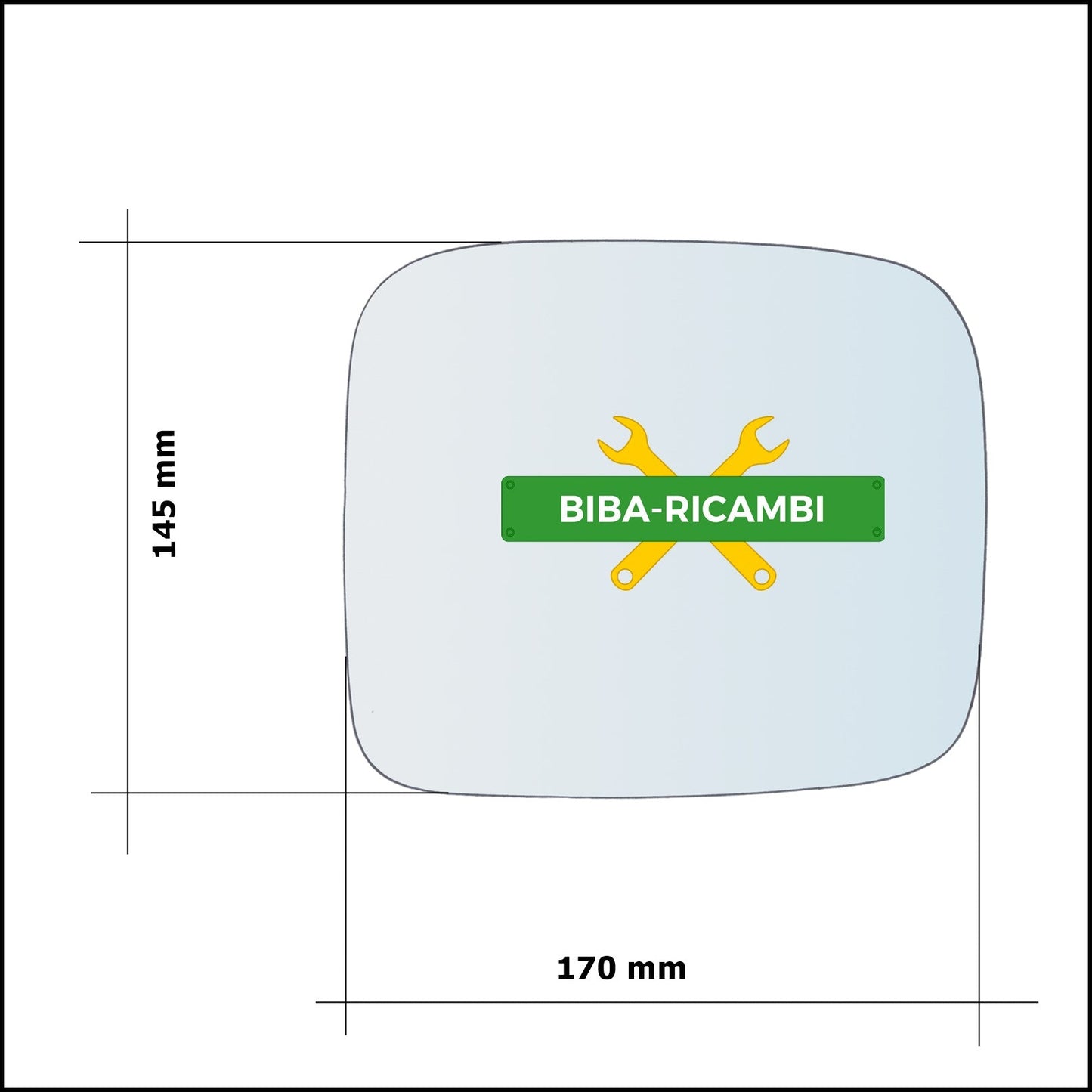 Vetro Specchio Retrovisore Lato Sx-Guidatore Per Isuzu Trooper III dal 1998-2004 BIBA-RICAMBI