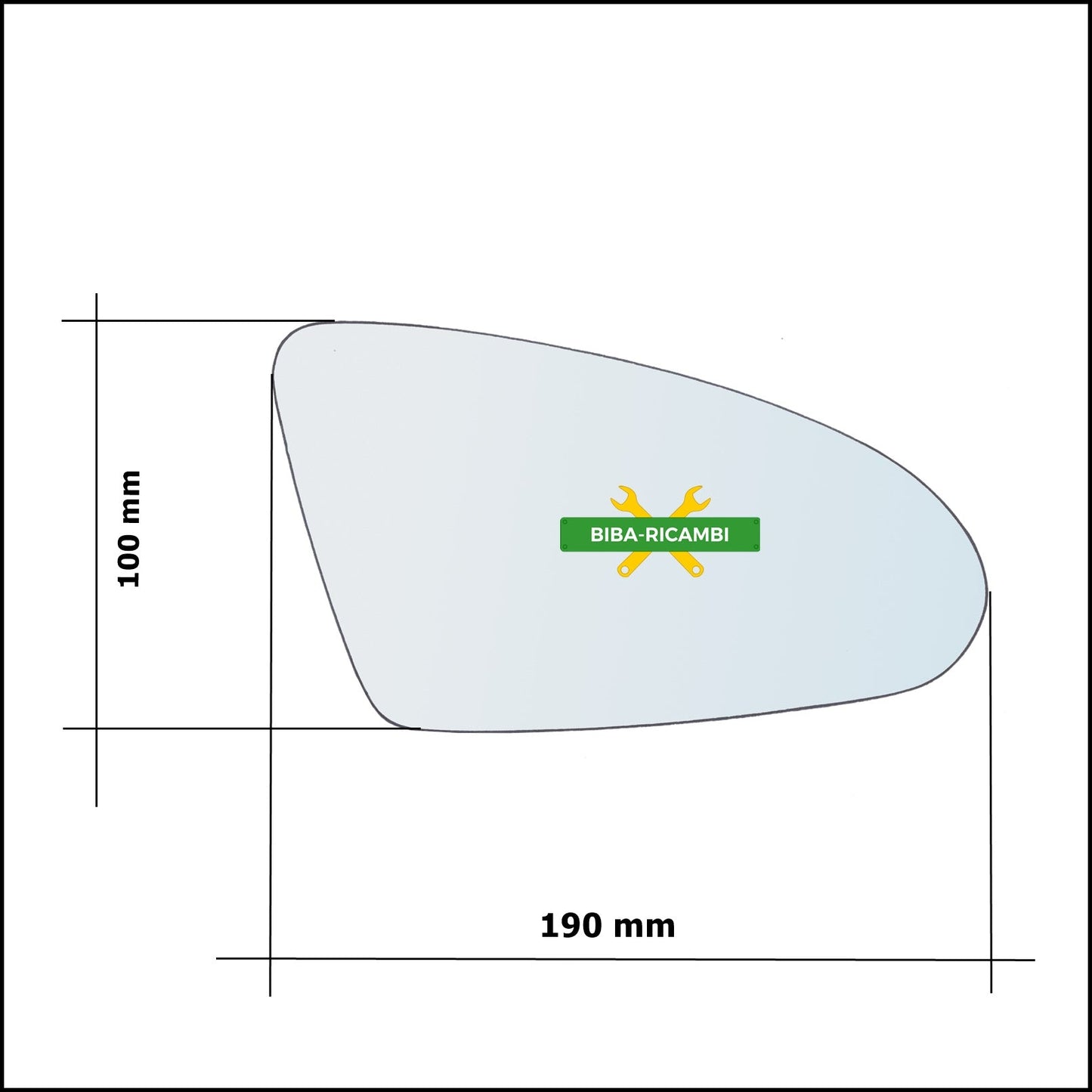Vetro Specchio Retrovisore Asferico Lato Sx-Guidatore Per Nissan Primera (P12) dal 2002-2008 BIBA-RICAMBI