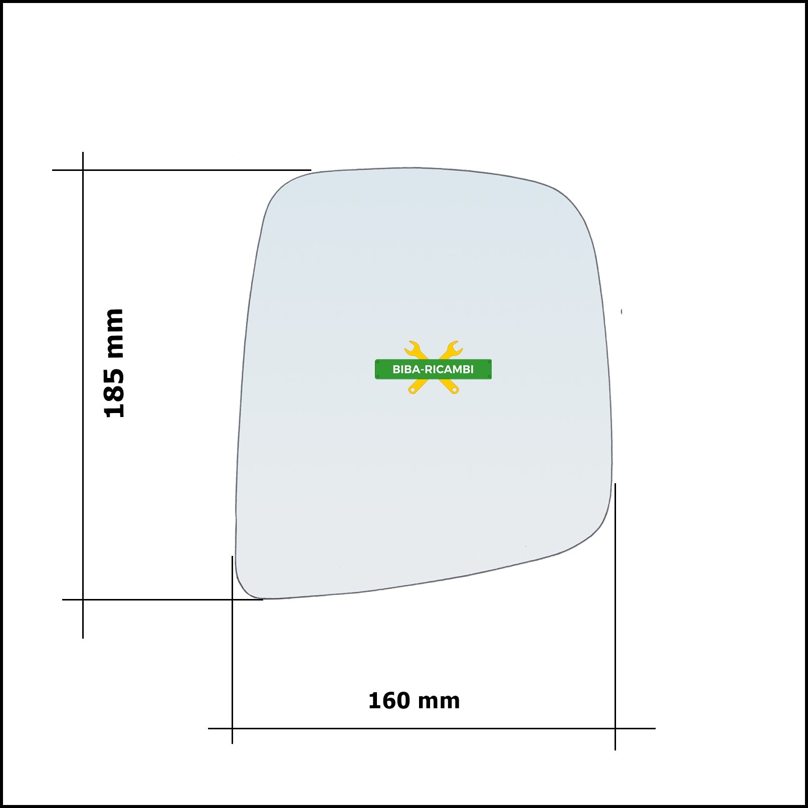 Vetro Specchio Retrovisore Lato Sx-Guidatore Per Nissan NV200 / Evalia dal 2010> BIBA-RICAMBI