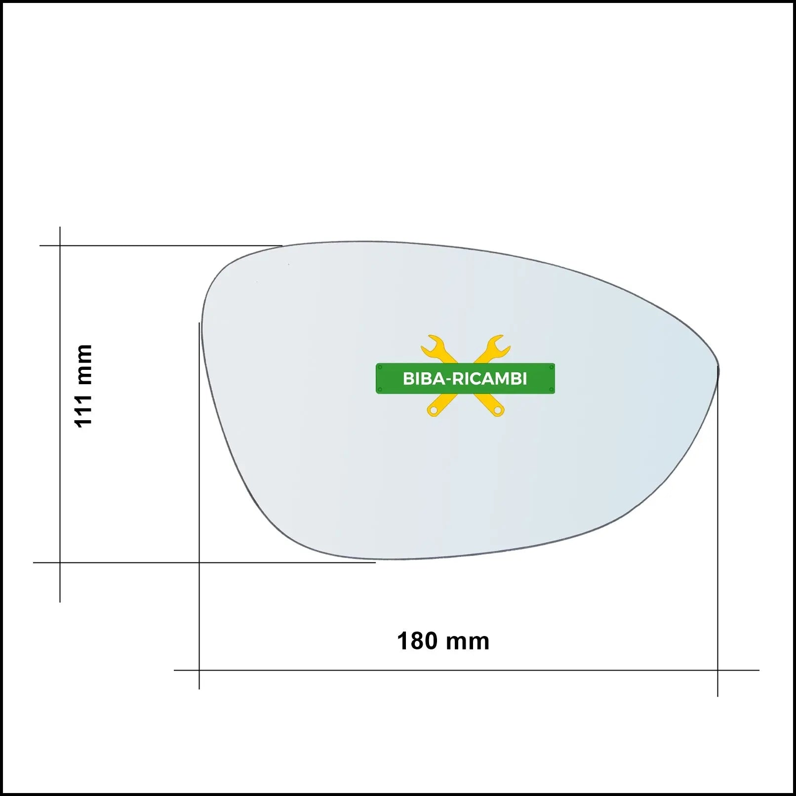 Vetro Specchio Retrovisore Lato Dx-Passeggero Per Bmw Z4 (E89) Roadster dal 2009-2017 BIBA-RICAMBI