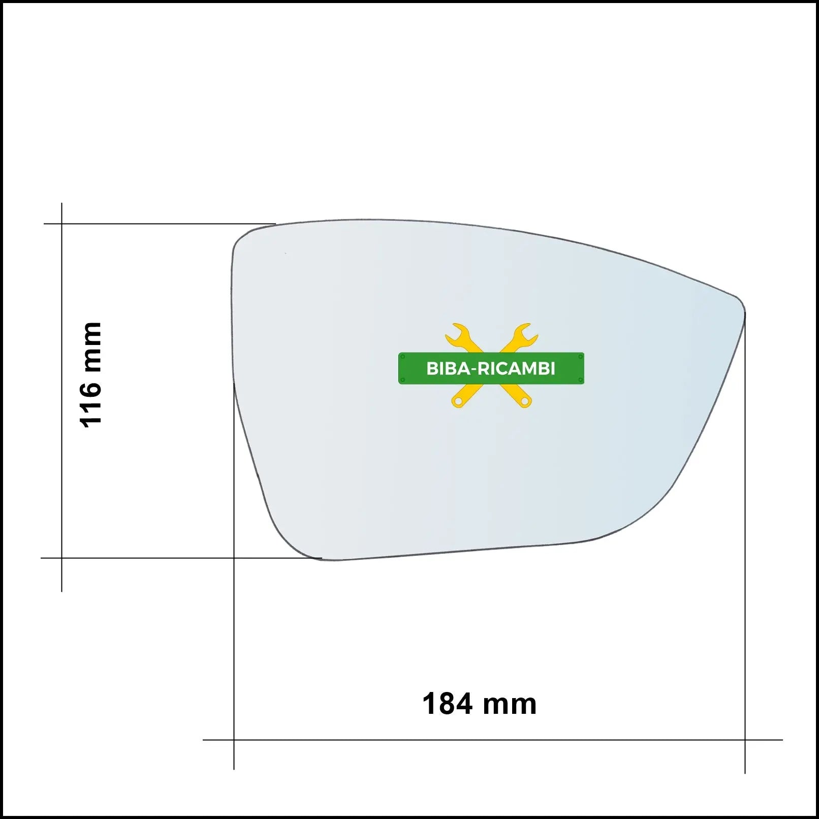 Piastra Specchio BLIND SPOT Termica Lato Dx-Passeggero Per Seat Tarraco (KN2) dal 2018> BIBA-RICAMBI
