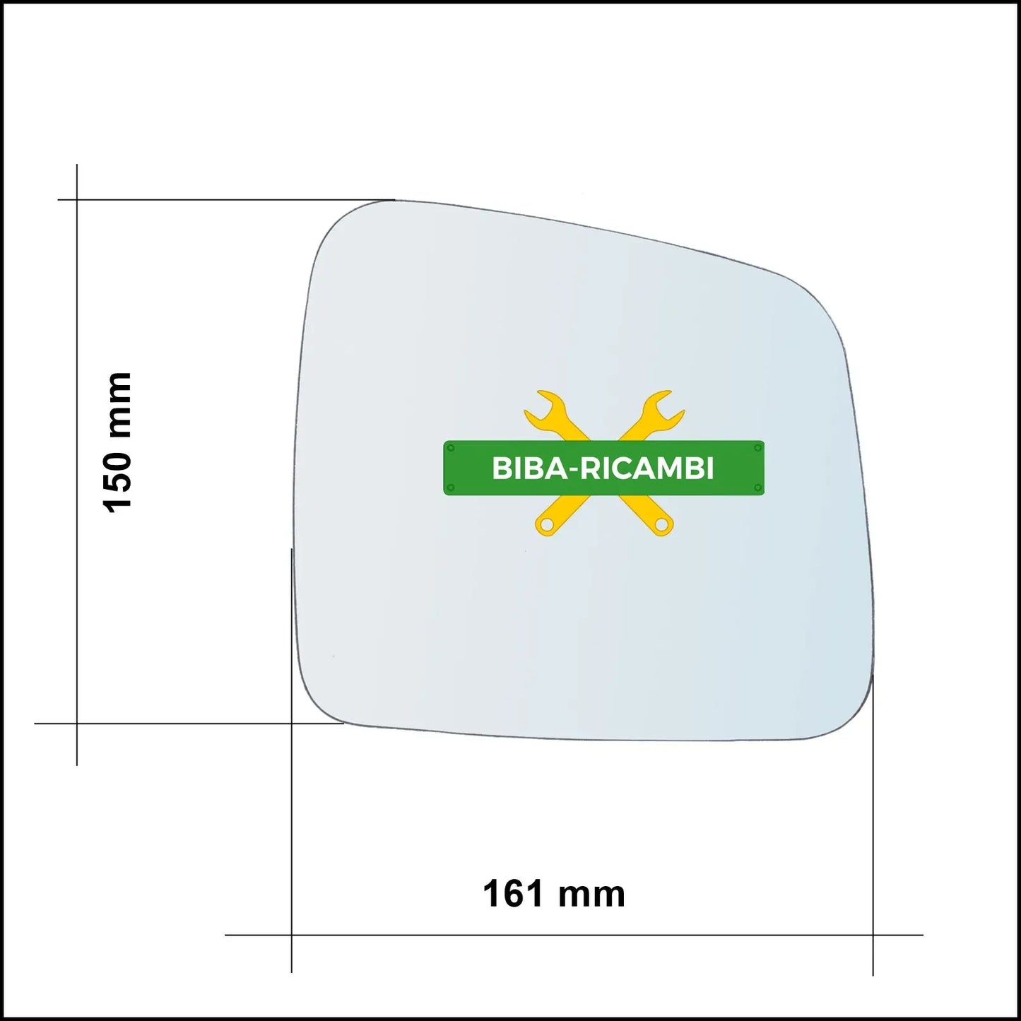 Vetro Specchio Retrovisore Lato Sx-Guidatore Per Jeep Grand Cherokee IV (WK) dal 2010> BIBA-RICAMBI
