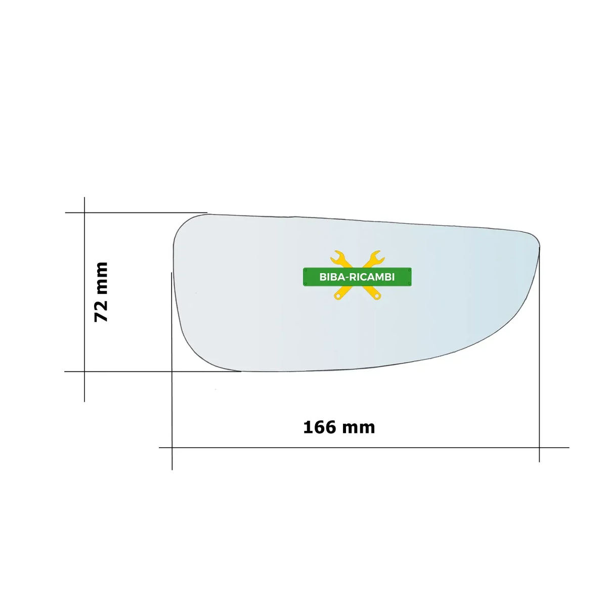 Specchietto Inferiore Termico Lato SX-Guidatore Per Dodge RAM Promaster dal 2013>