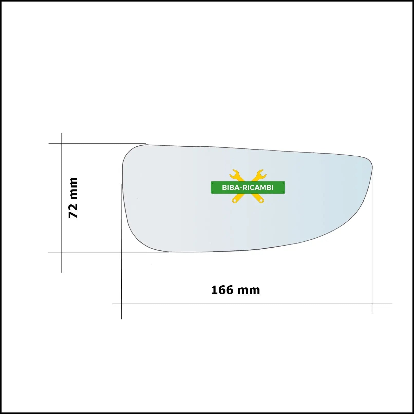 Piastra Specchietto Termico Inferiore Retrovisore Lato Sx-Guidatore Per Citroen Jumper III dal 2006> BIBA-RICAMBI