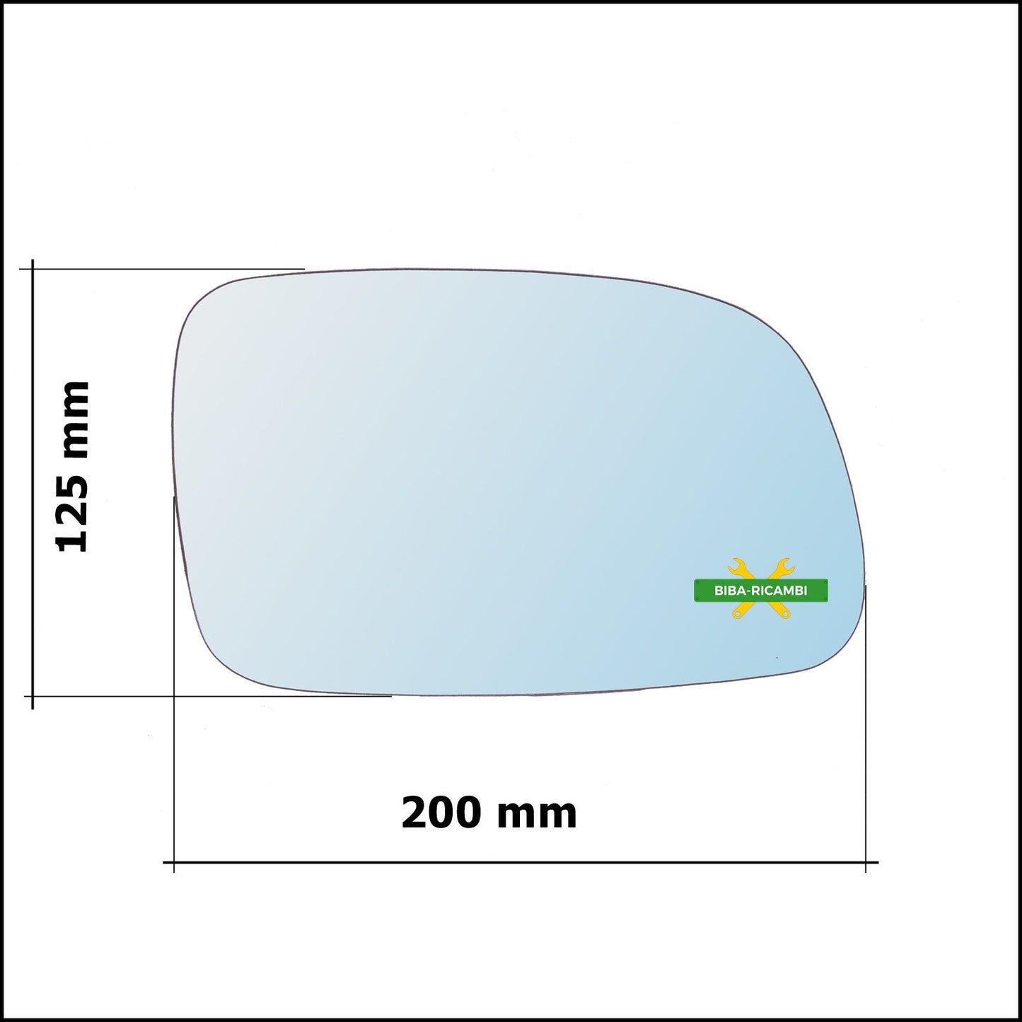 Vetro Specchio Retrovisore Lato Sx-Guidatore Per Jeep Grand Cherokee II (WJ) dal 1998-2005 BIBA-RICAMBI