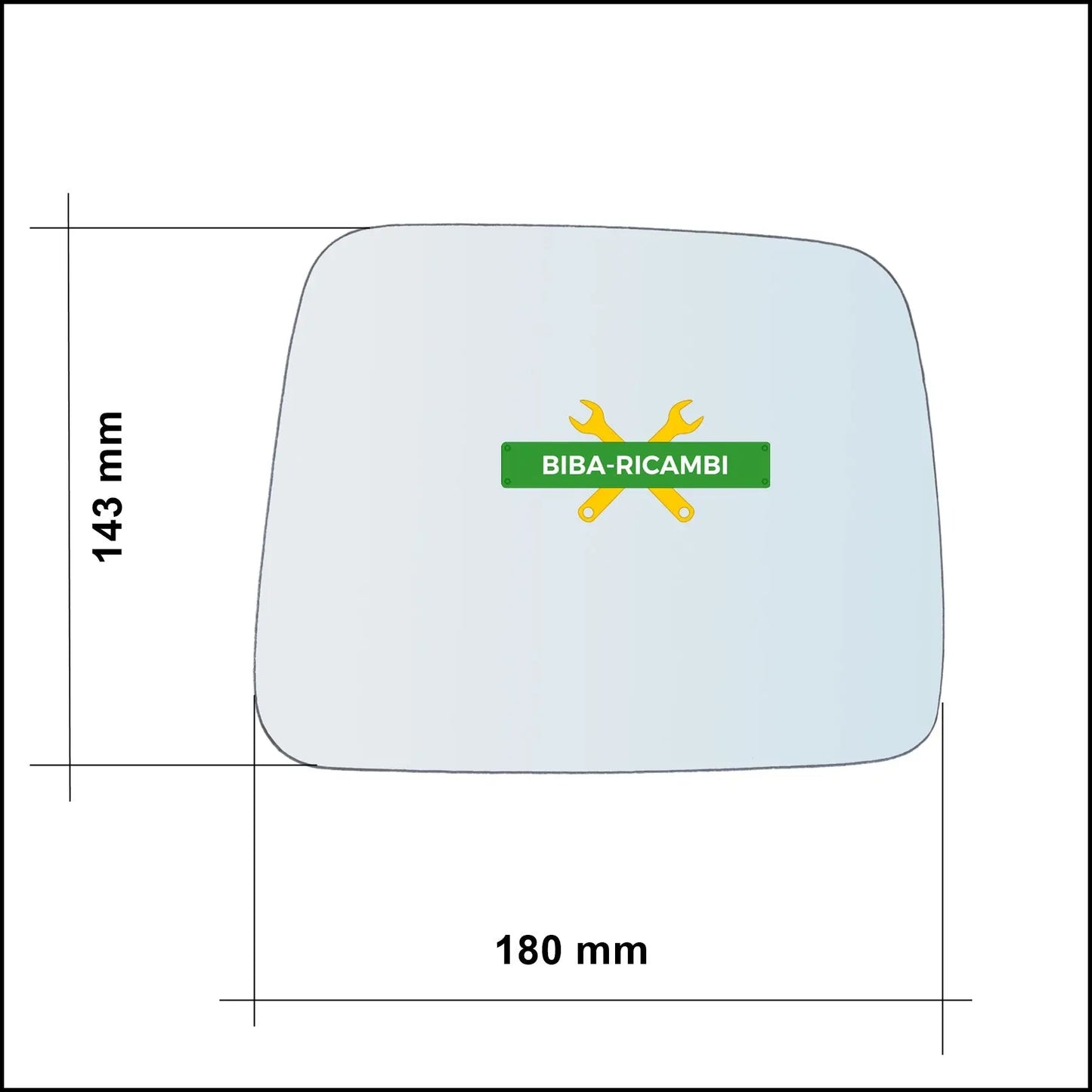 Vetro Specchio Retrovisore Lato Dx-Passeggero Per Nissan Patrol GR V Wagon (Y61) dal 1997> BIBA-RICAMBI