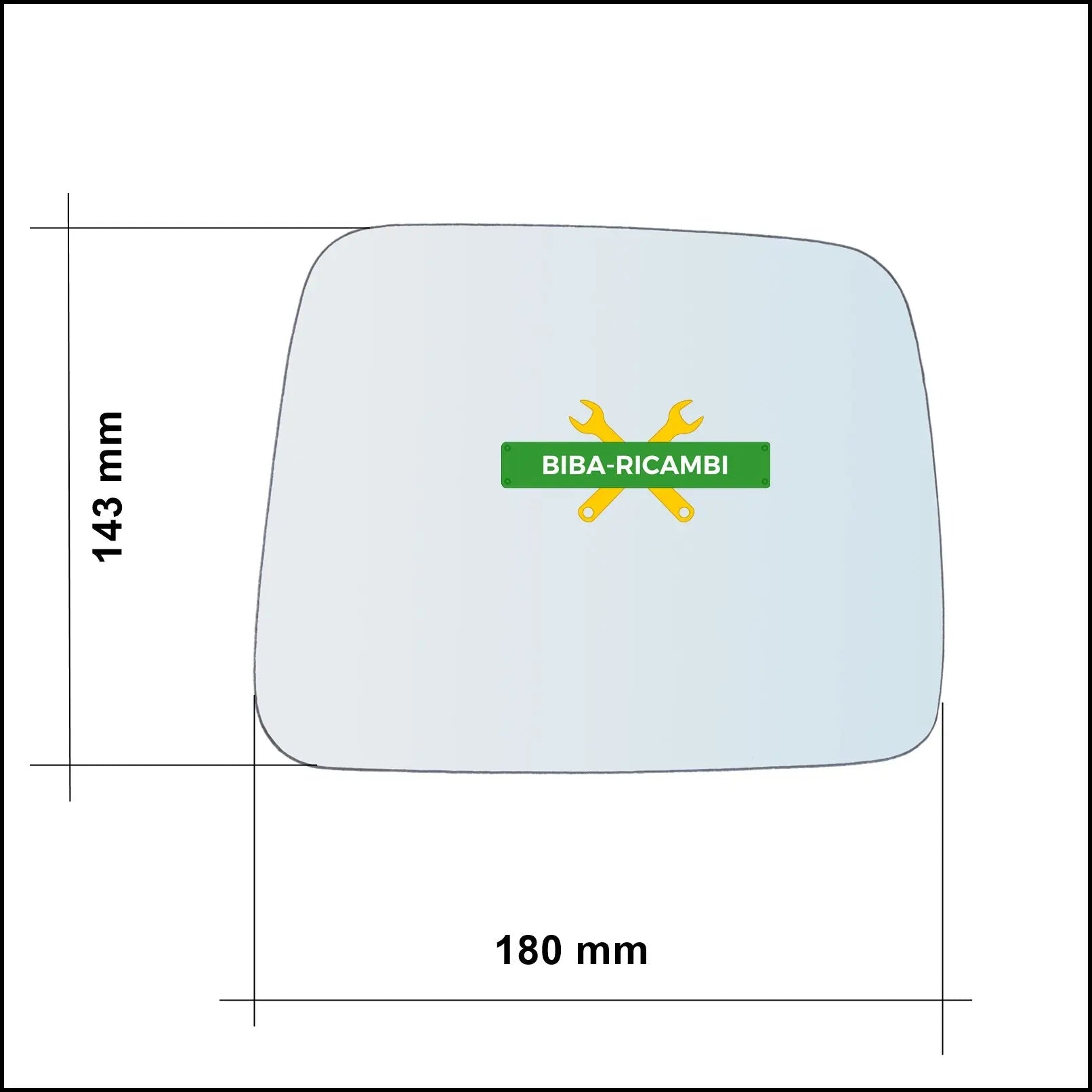 Vetro Specchio Retrovisore Asferico Lato Dx-Passeggero Per Nissan Patrol GR V Wagon (Y61) dal 1997> BIBA-RICAMBI