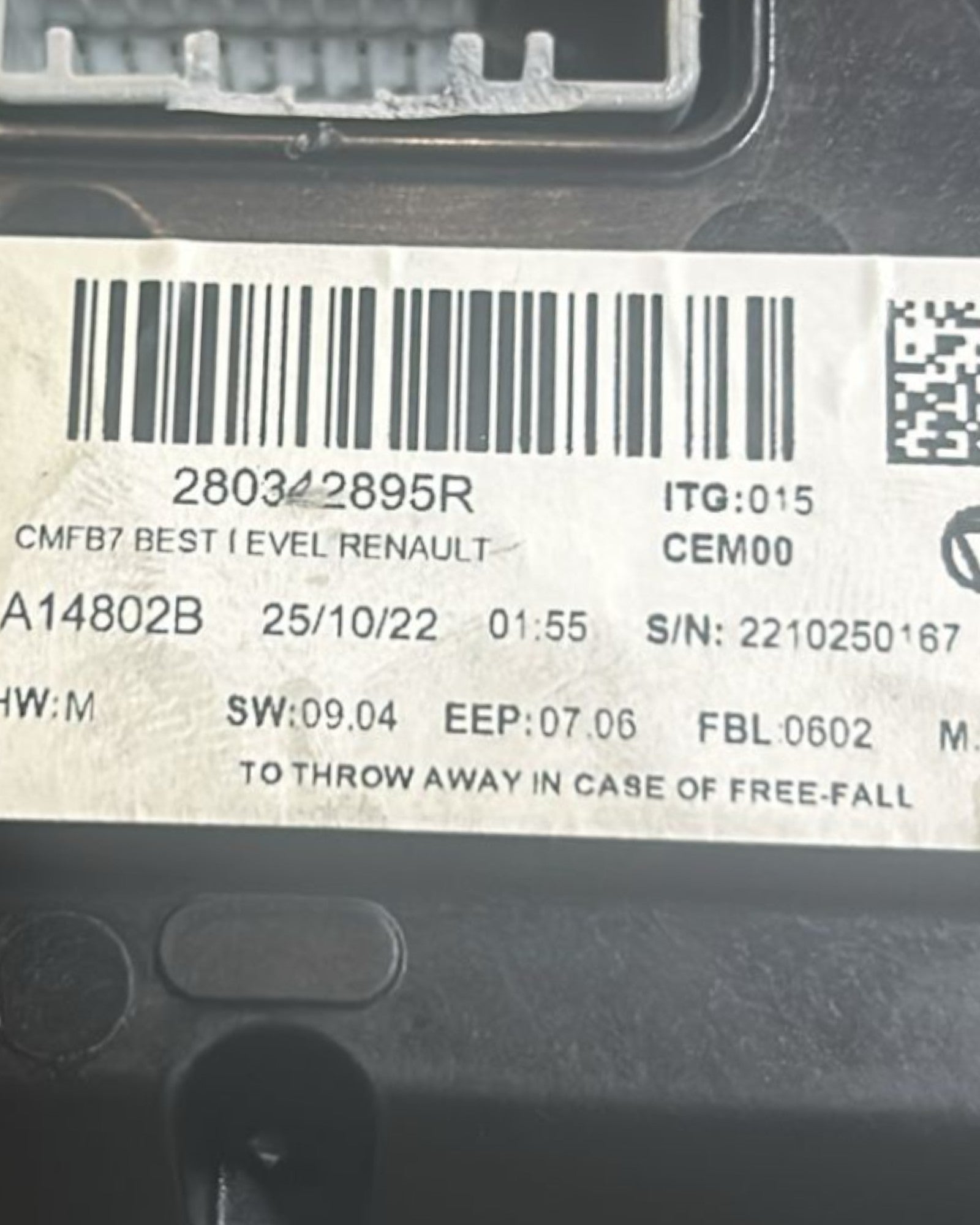 Schermo / Display Renault Captur II (2019 > ) cod.280342895R