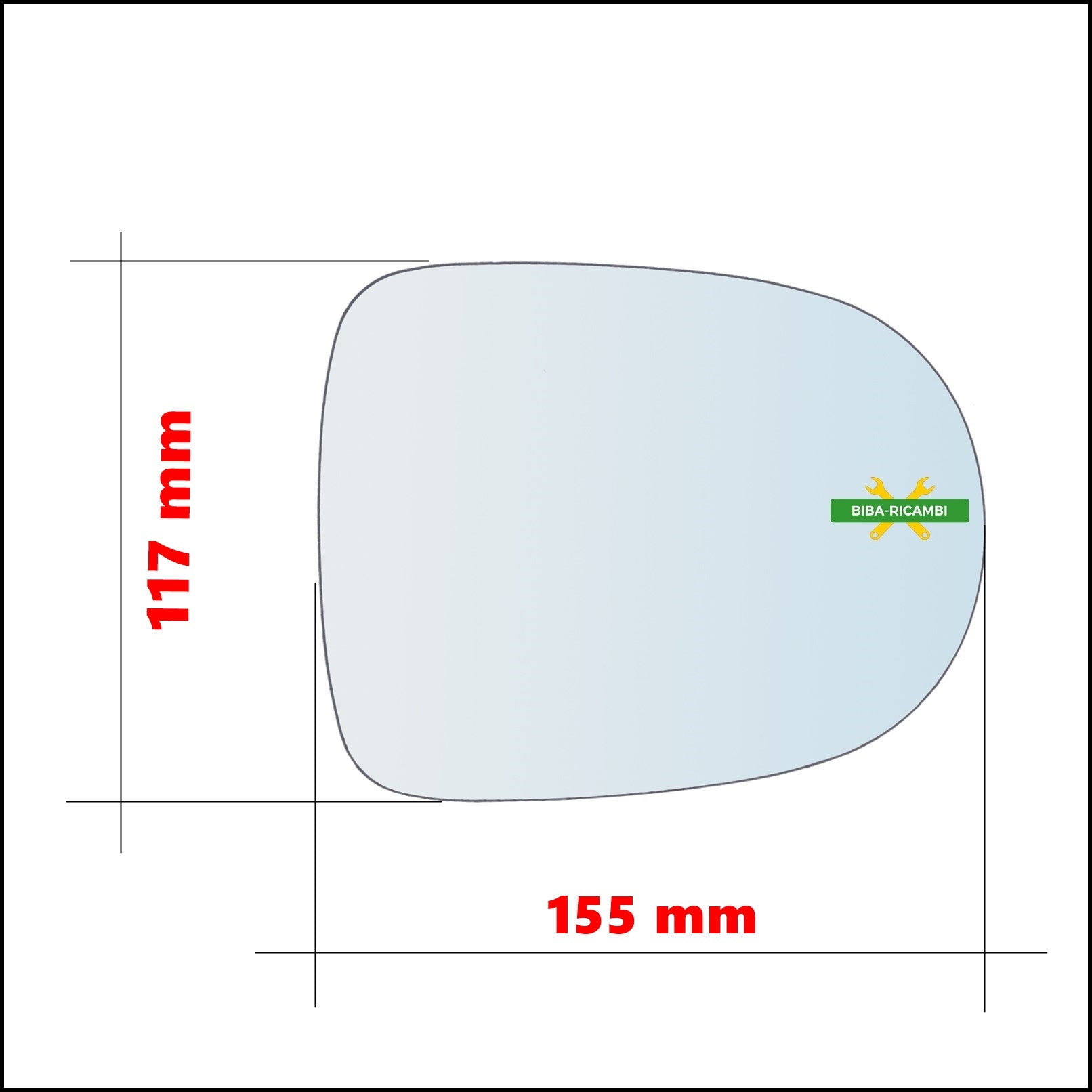 Vetro Specchio Retrovisore Lato DX Compatibile Per Daihatsu Cuore Top Dal 2007> BIBA-RICAMBI