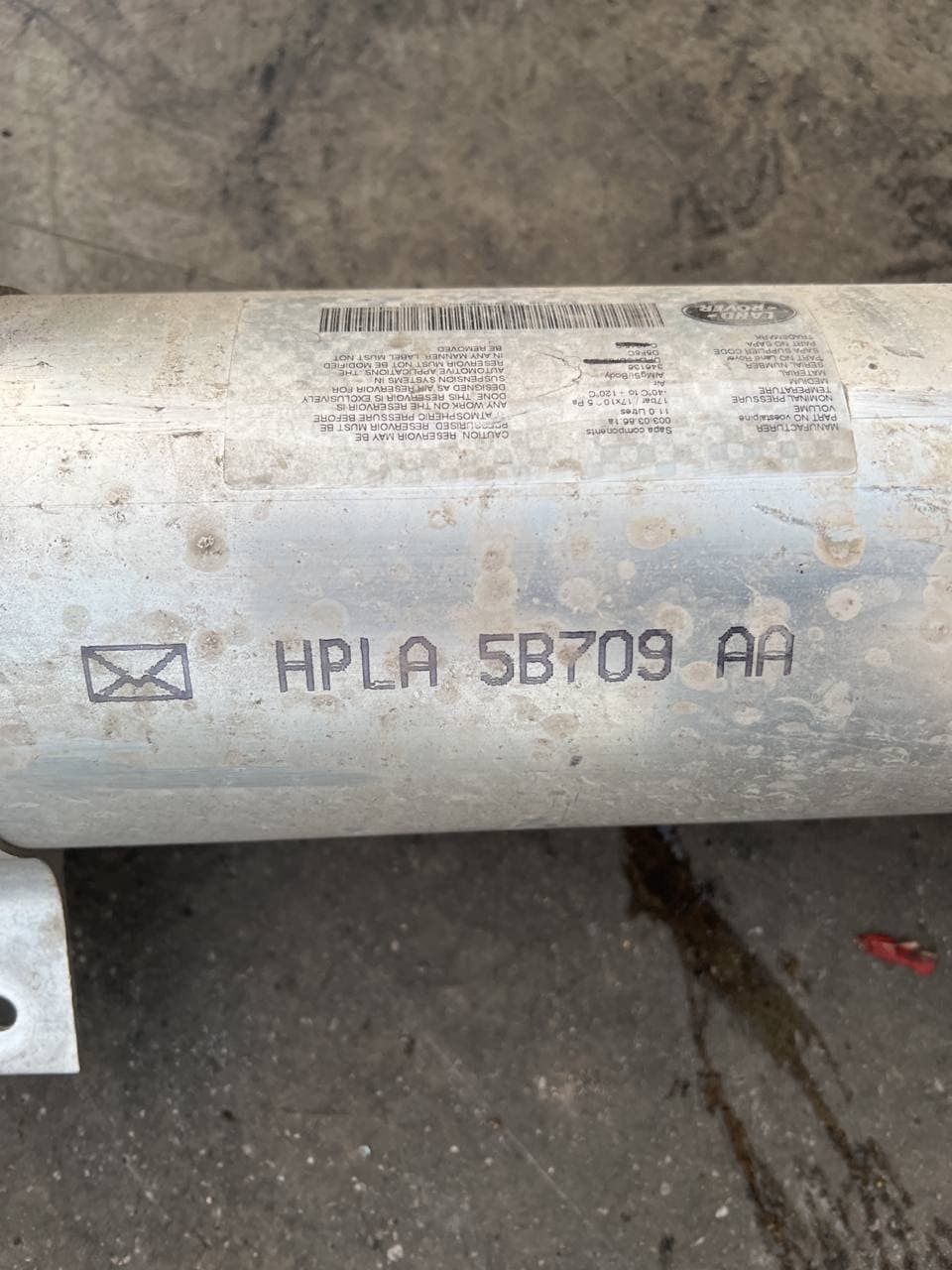 Serbatoio sospensione pneumatica Range Rover ( L494 ) 2017 cod hpla 5b709 aa