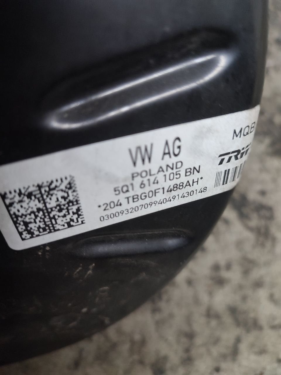 Servofreno Audi A3 1.6 tdi ( 8v - 2016 ) cod 5q1614105bn