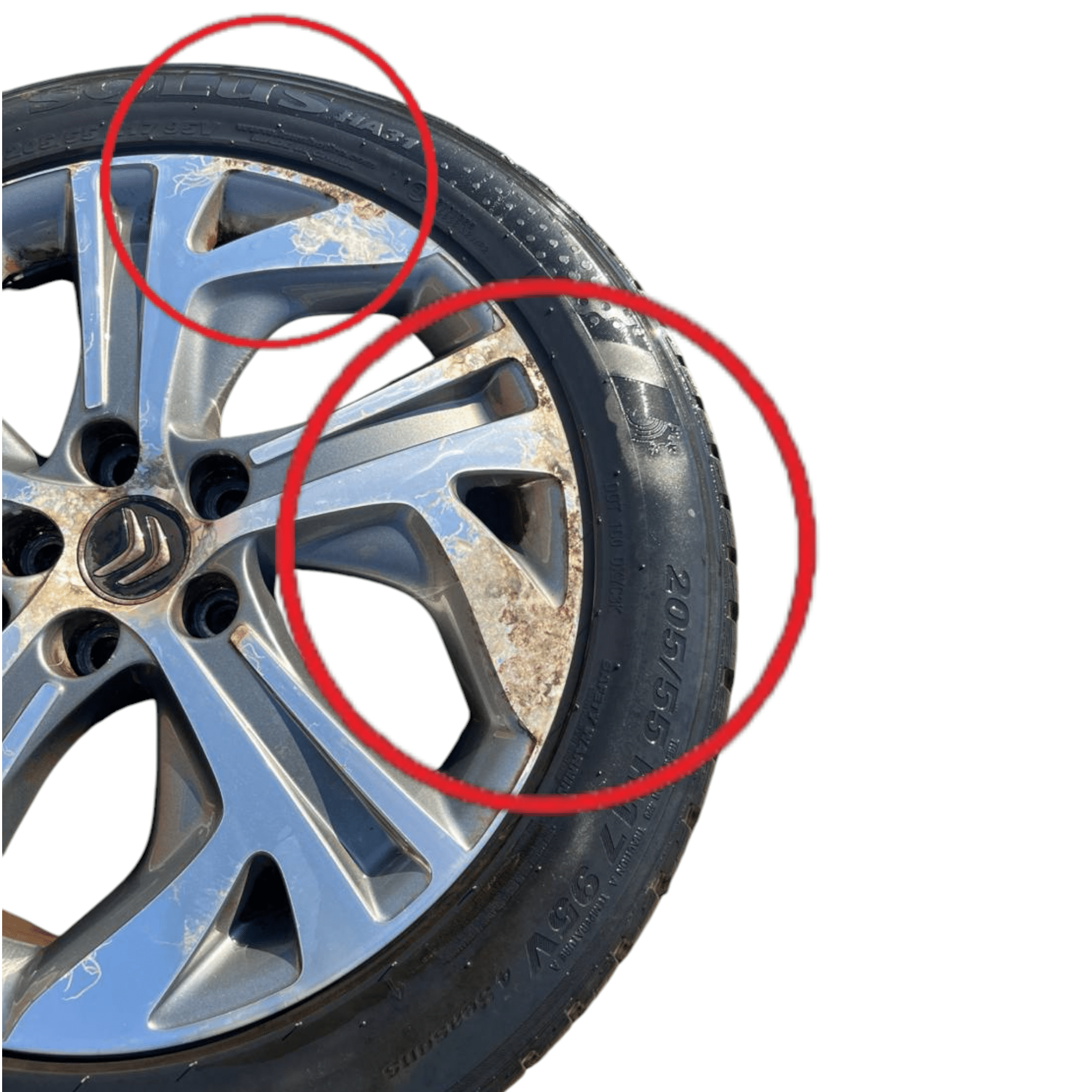 Set 4 cerchi in lega diamantati Citroen C4 Picasso (2013-2022) cod.9677090177 205 / 55 R17