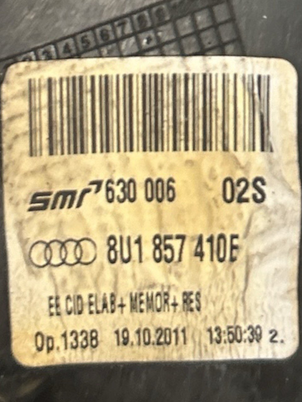 Specchio / Specchietto Elettrico Anteriore Destro Audi Q3 (8U) (2011 > 2018) cod.8U1857410E