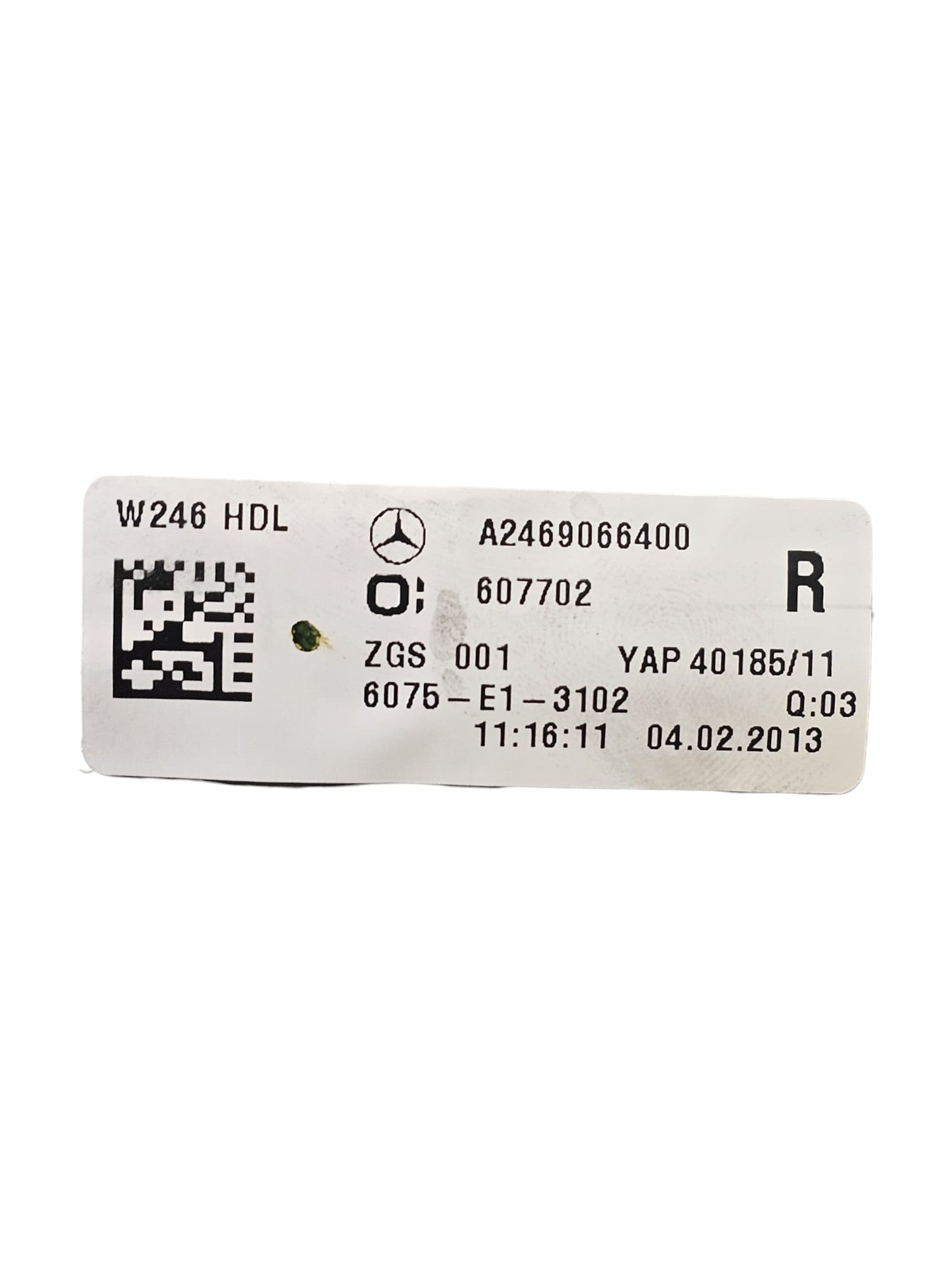 Stop / Fanale Alogeno Posteriore Interno Destro Cod:A2469066400 Mercedes Classe B W246 (2011-2018)