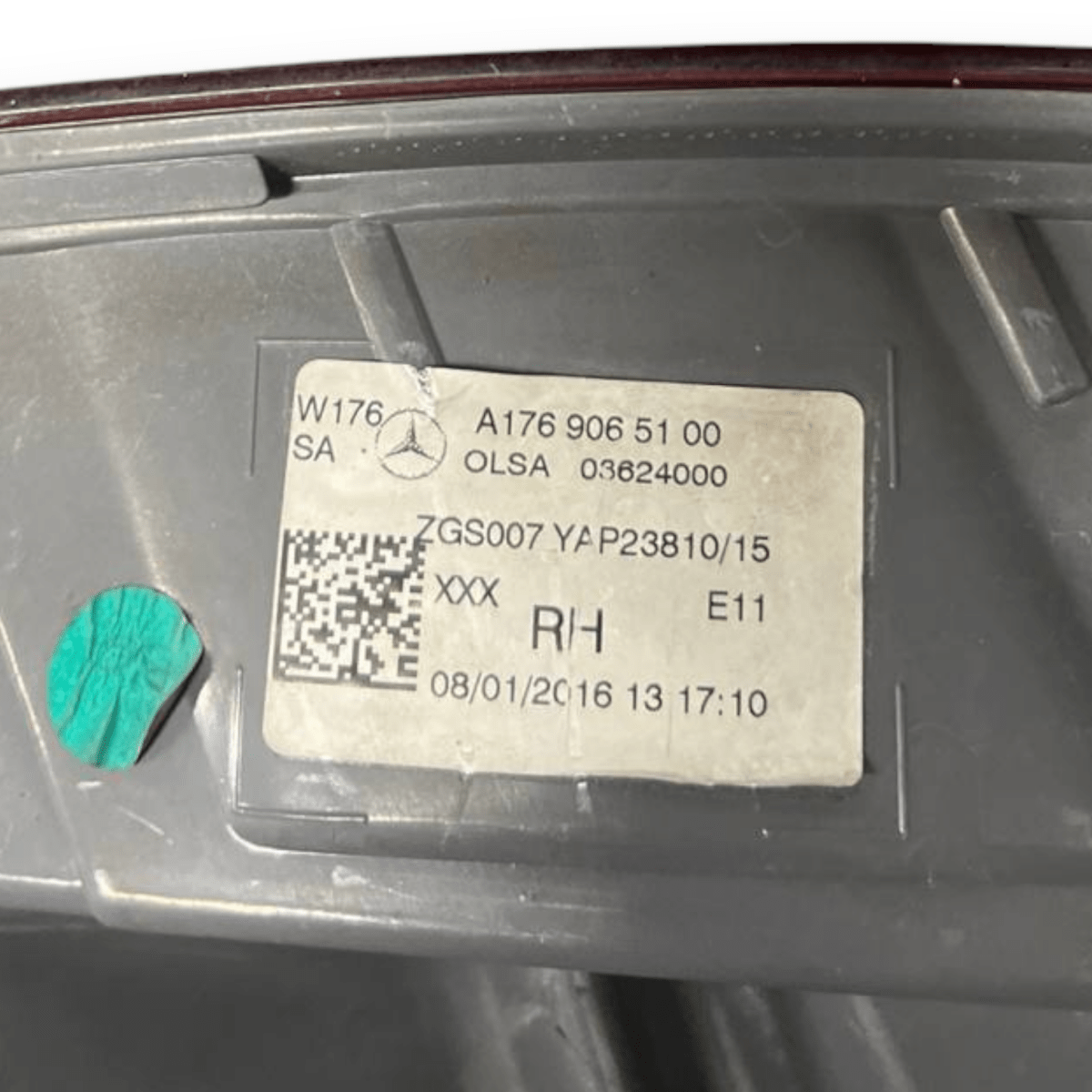 Stop / Fanale Led posteriore destro (dx) Mercedes - Benz Classe A W176 (2012 al 2018) cod: A1769055100