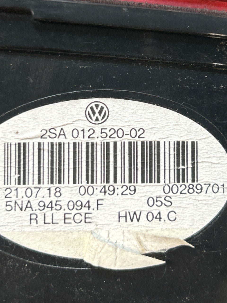 Stop / Fanale Led Posteriore Destro (DX) Volkswagen Tiguan (AD1) (2018) cod . 2SA012520-02