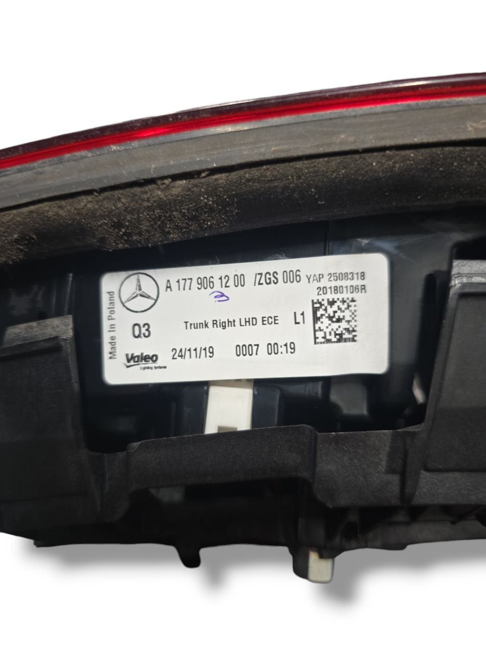 Stop Interno Destro Led Mercedes-Benz Classe A w177 Cod : A1779061200 (2018>) Fanale Posteriore