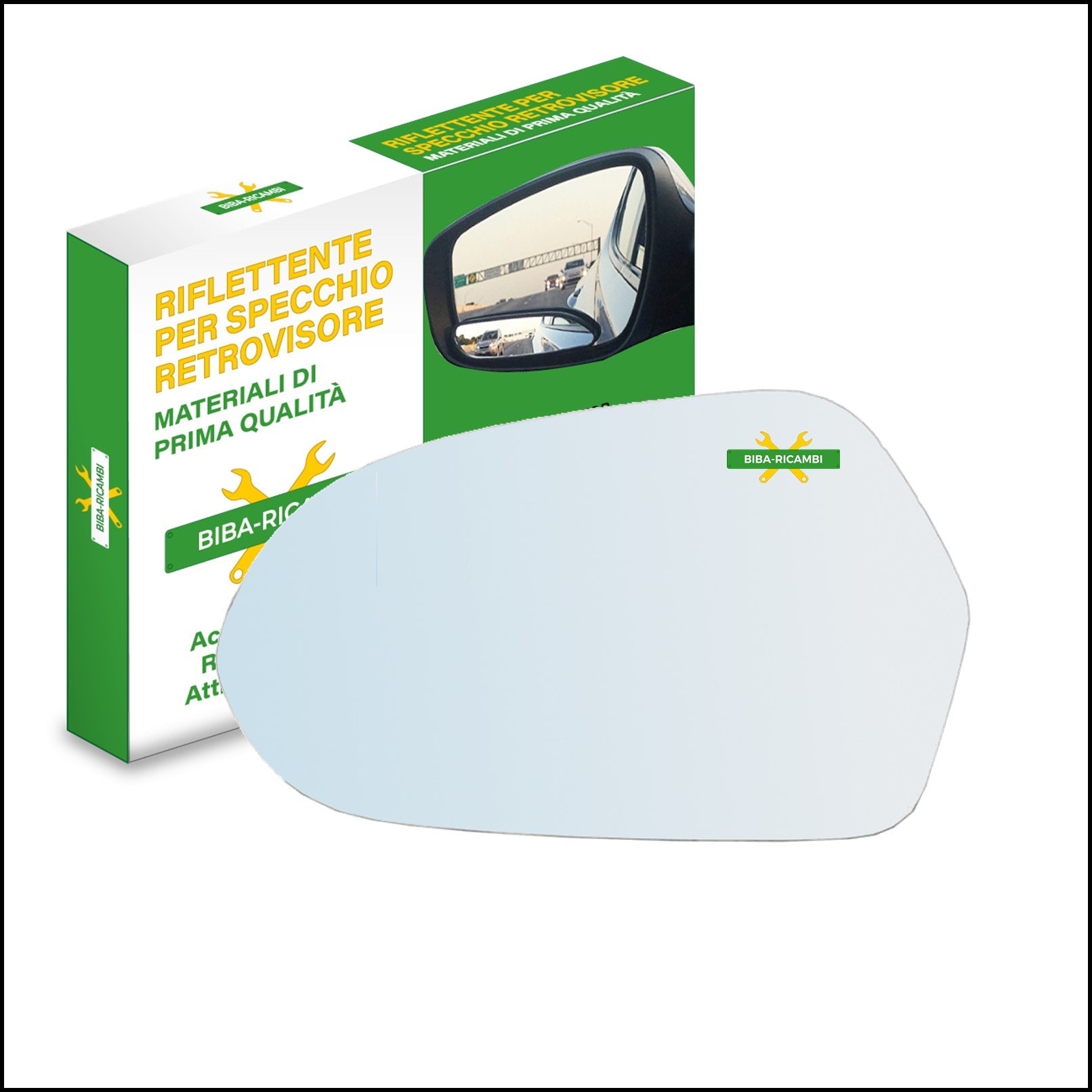 Vetro Specchio Retrovisore Lato Sx-Guidatore Per Audi A6 IV (4G) dal 2010> BIBA-RICAMBI