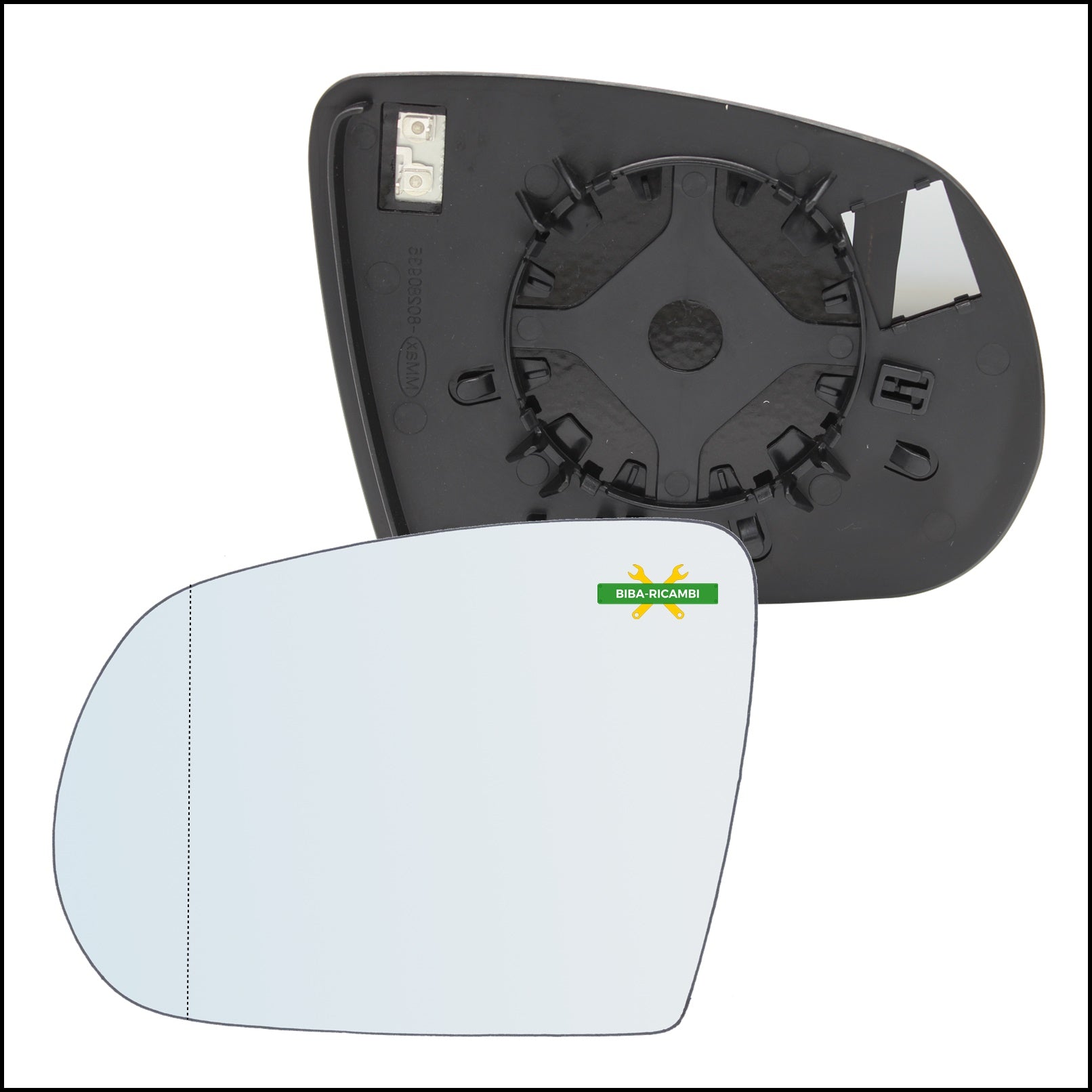 Piastra Retrovisore Termica Asferica Lato Sx-Guidatore Per Jeep Compass II dal 2016> BIBA-RICAMBI