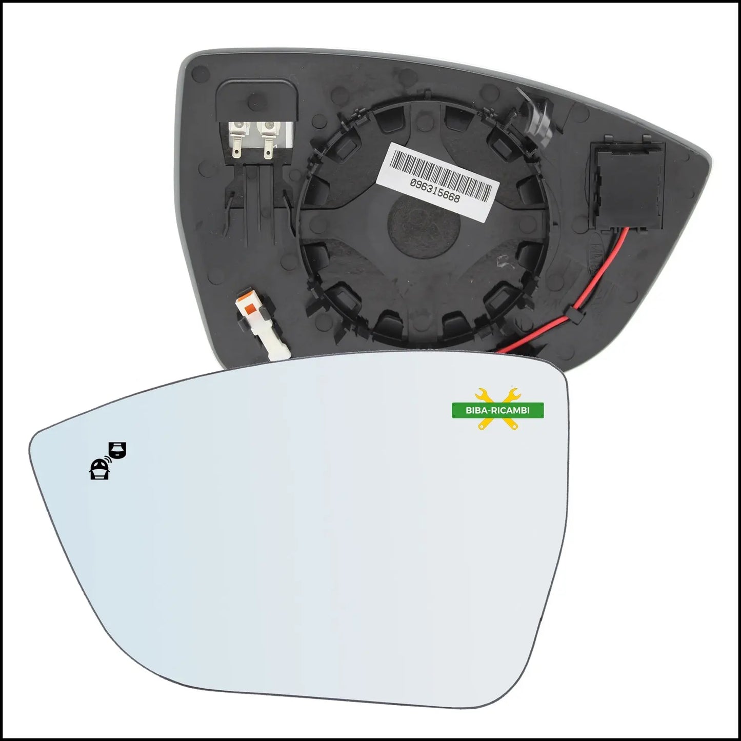Piastra Specchio BLIND SPOT Termica Lato Sx-Guidatore Per Seat Tarraco (KN2) dal 2018> BIBA-RICAMBI