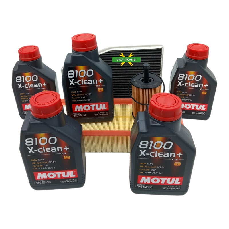 Kit Tagliando Compatibile Per Audi A4 Allroad B8 (8KH) 2.0 TDI 120KW-163CV BIBA-RICAMBI