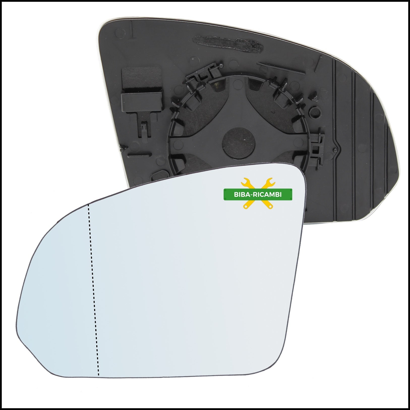 Piastra Specchio Retrovisore Asferica Lato Sx-Guidatore Per Volvo XC40 (536) 2017> BIBA-RICAMBI