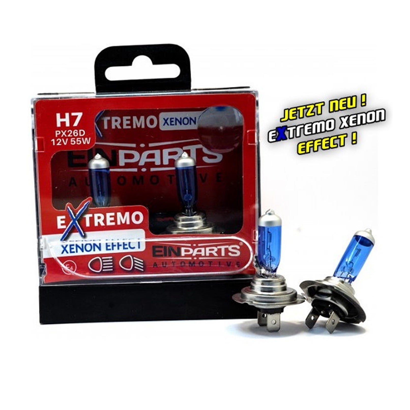 Coppia Lampadine H7 12V 55W Effetto Xenon +100% Luce BIBA-RICAMBI