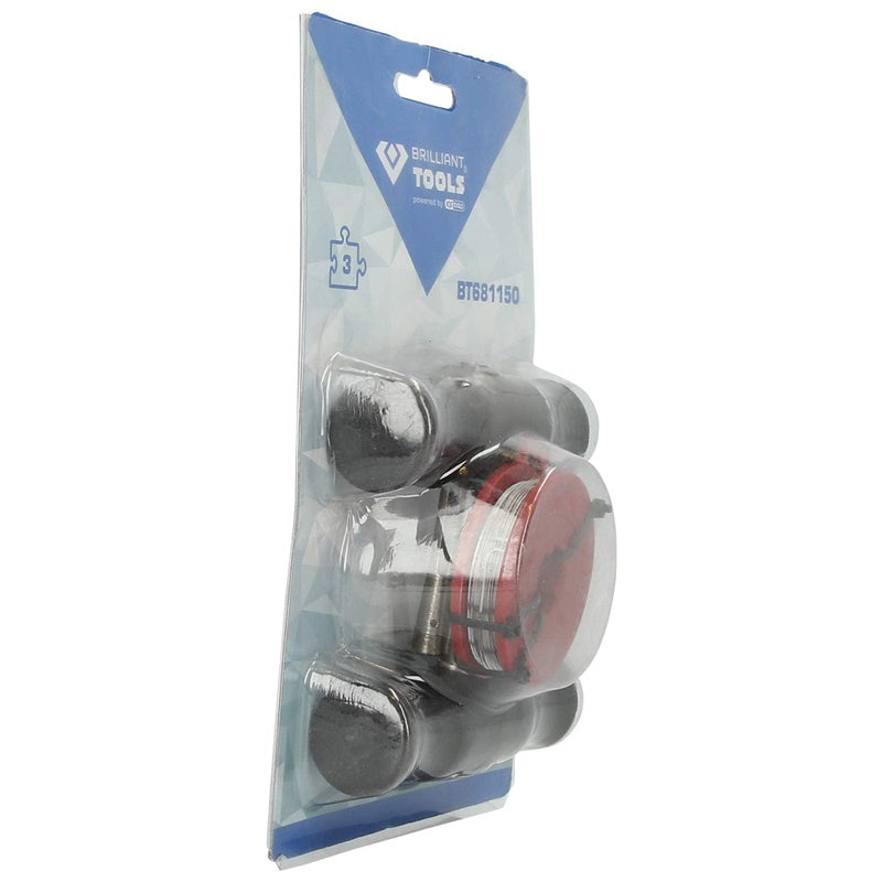 Set di maniglie con filo di trazione per la rimozione di parabrezza BRILIANT TOOLS