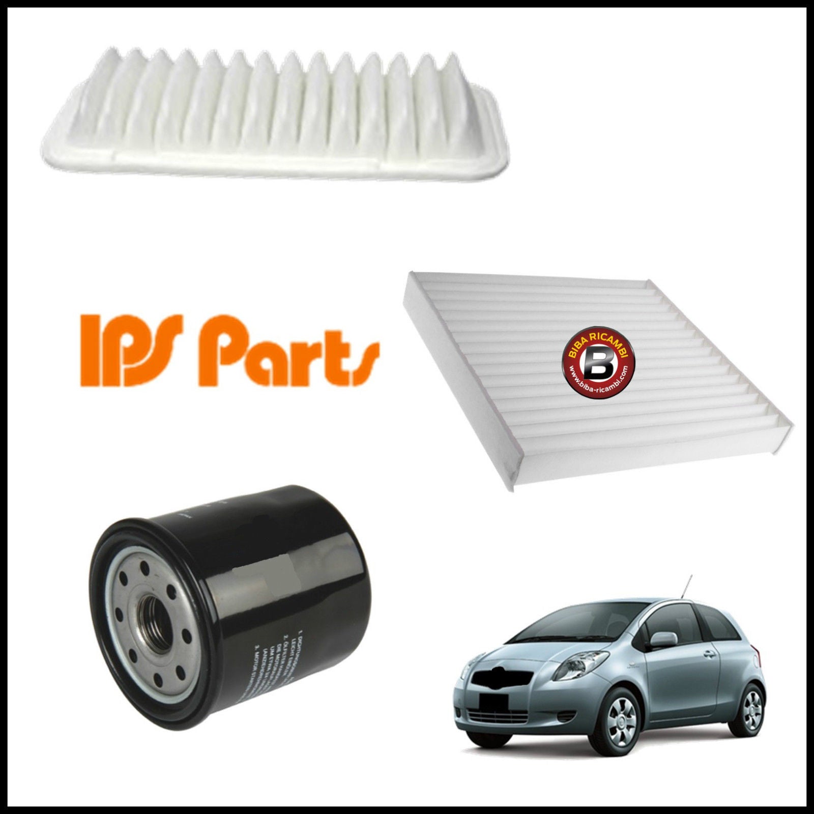 Kit Tagliando Filtri Per Toyota Yaris 1.000 VVT-i 51kw/69cv dal 2006> BIBA-RICAMBI